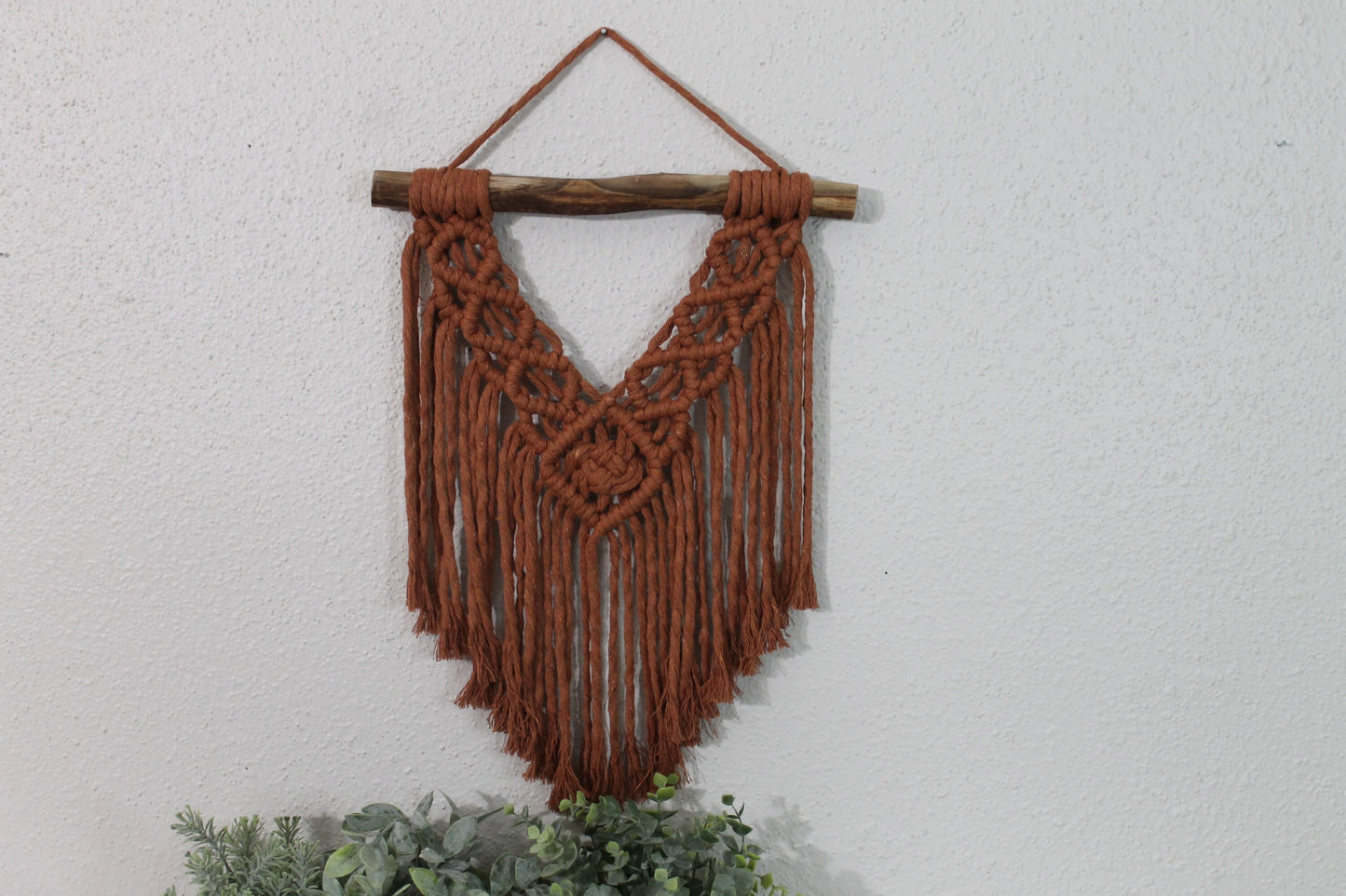 Small rust macrame wall hanging | wall art | boho | wall decor | wall tapestry | home decor