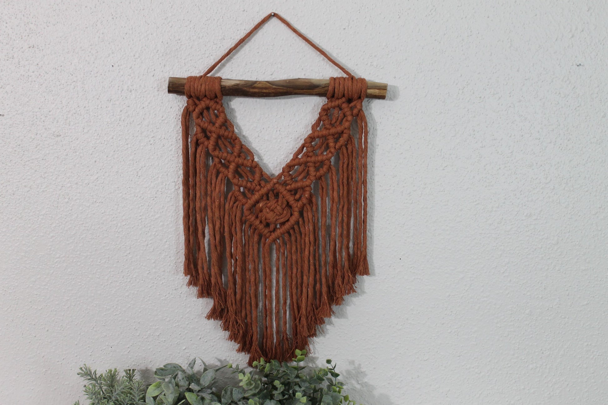 Small rust macrame wall hanging | wall art | boho | wall decor | wall tapestry | home decor
