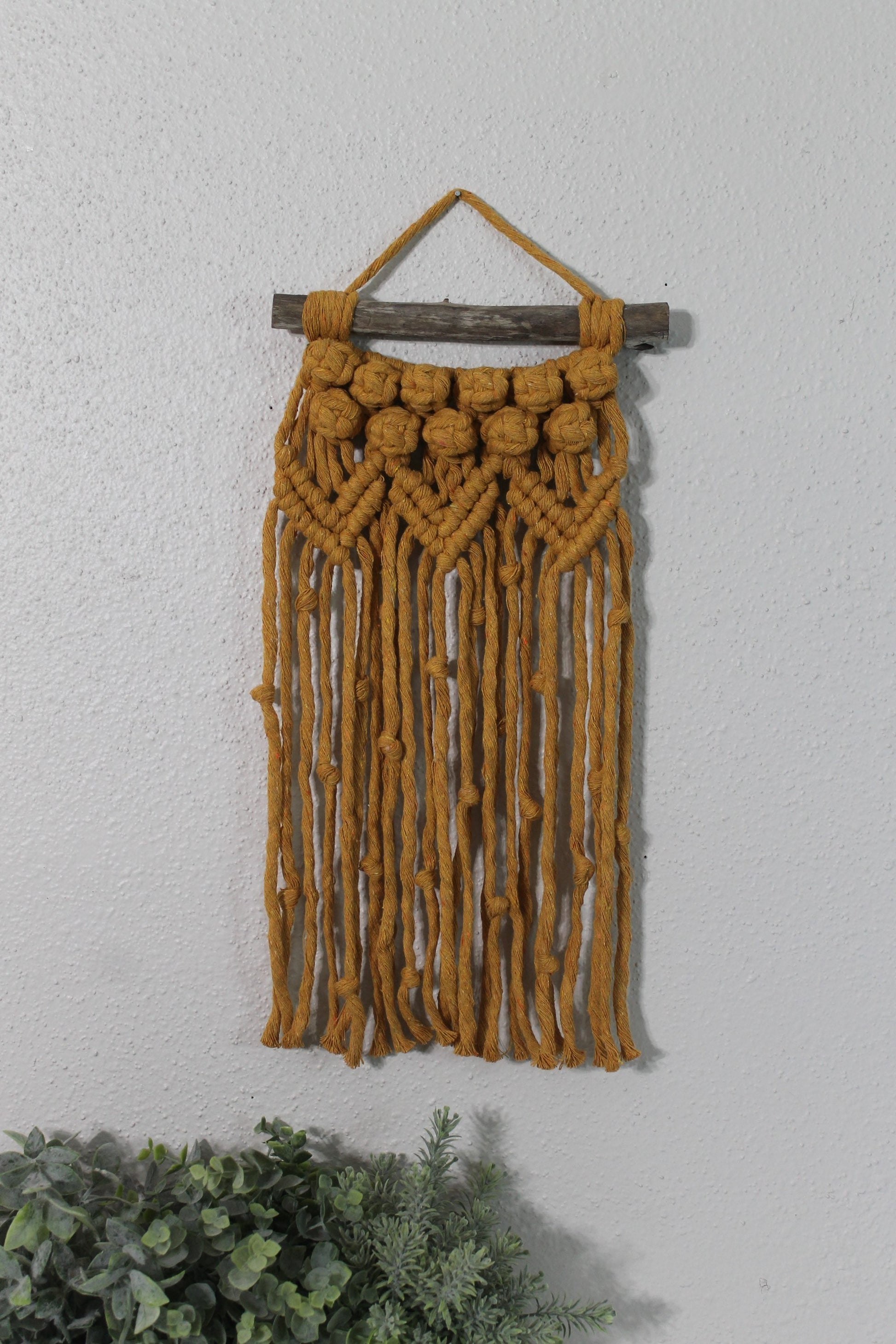 Small mustard macrame wall hanging | wall art | boho | wall decor | wall tapestry | home decor