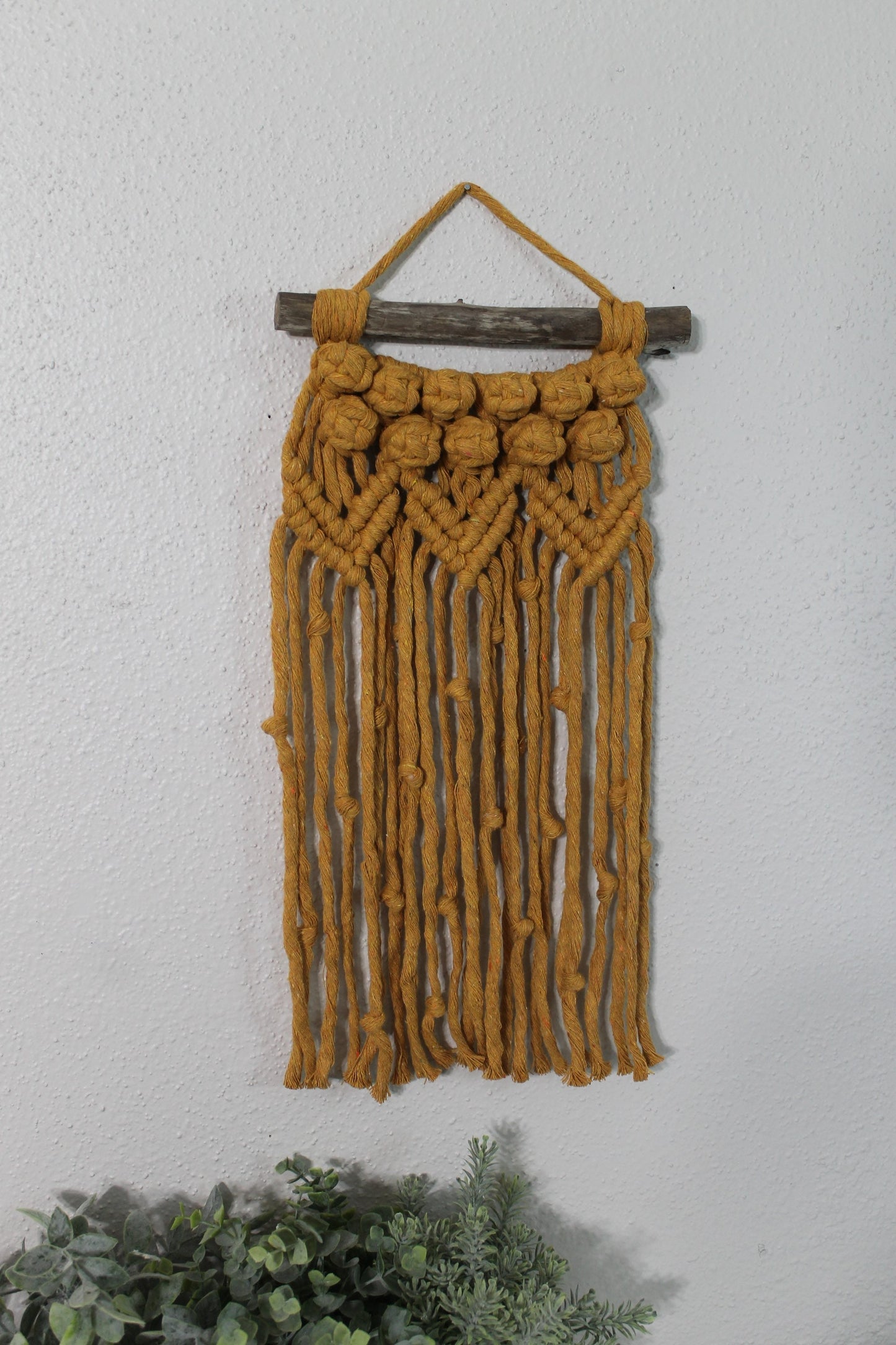 Small mustard macrame wall hanging | wall art | boho | wall decor | wall tapestry | home decor