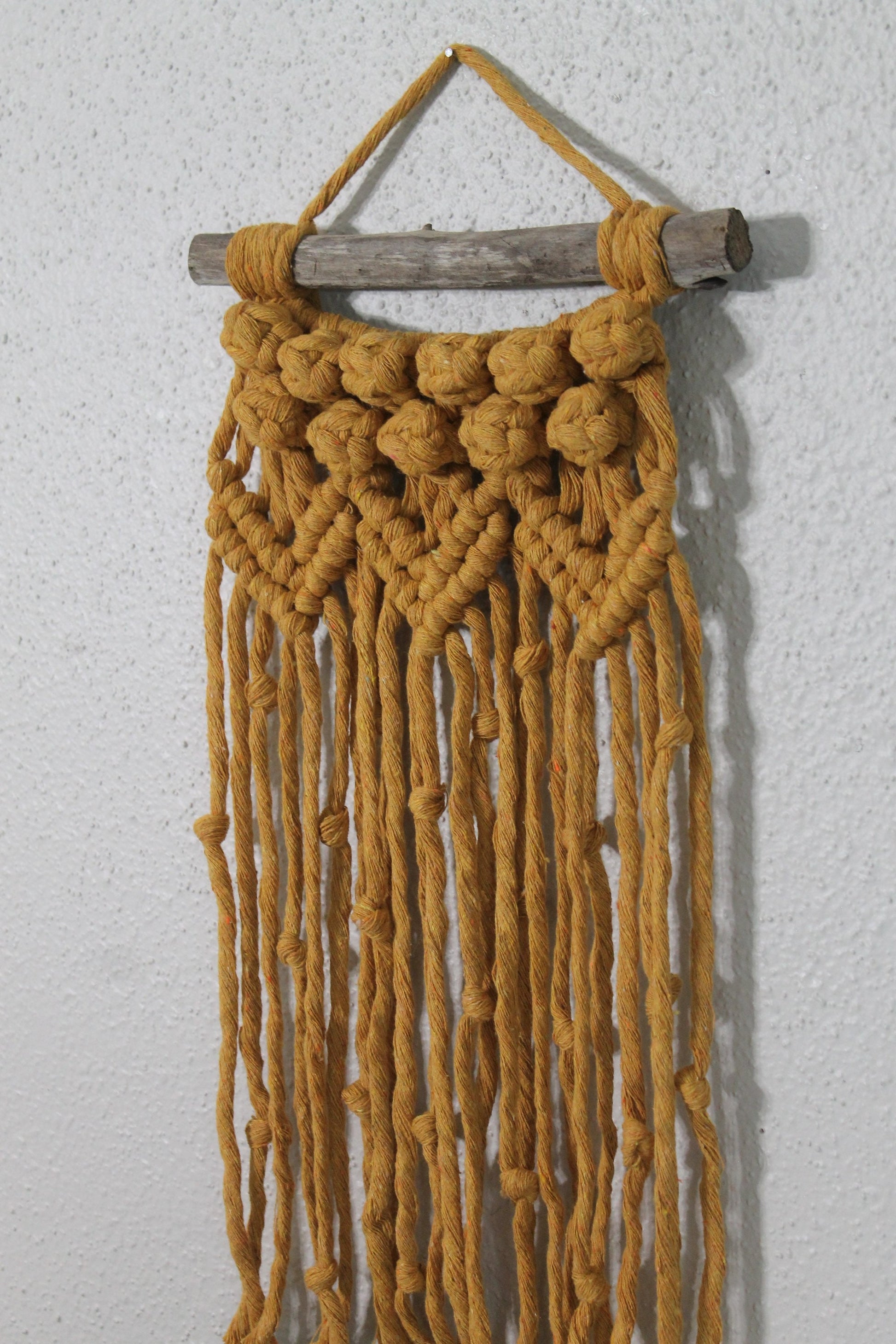 Small mustard macrame wall hanging | wall art | boho | wall decor | wall tapestry | home decor