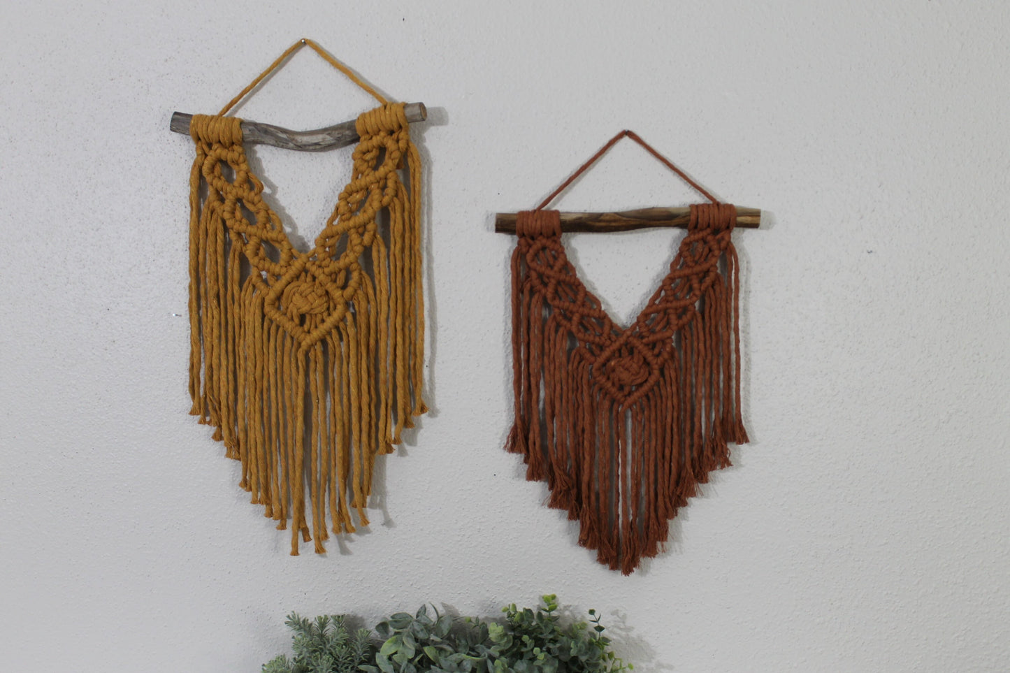 Small rust macrame wall hanging | wall art | boho | wall decor | wall tapestry | home decor