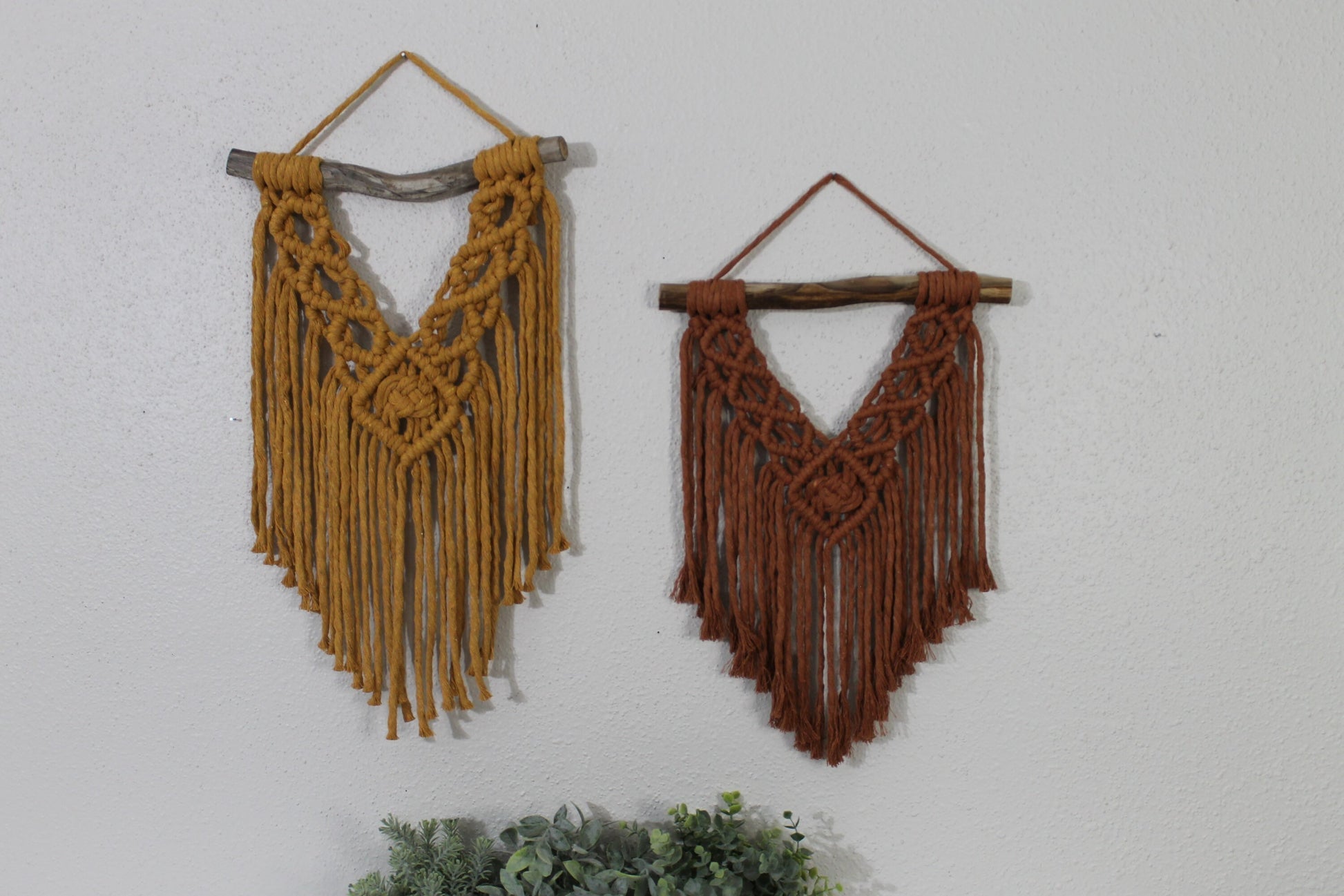 Small rust macrame wall hanging | wall art | boho | wall decor | wall tapestry | home decor