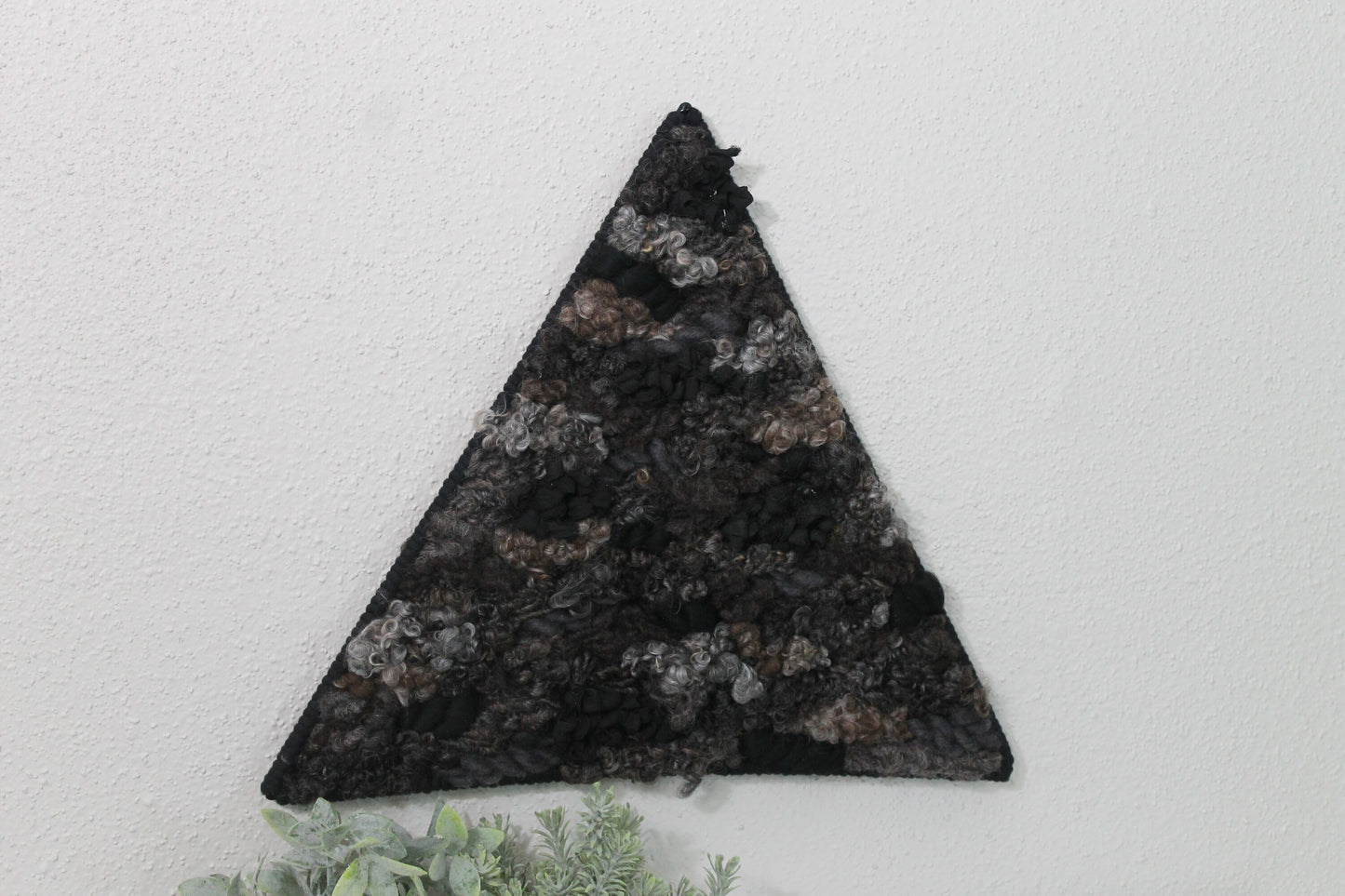 Black triangle woven wall tapestry | woven wall hanging | wall art | weaving | woven tapestry | wall decor | wall tapestry | home decor