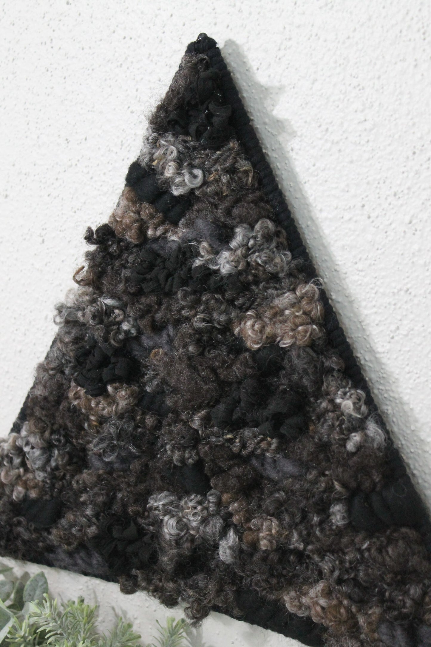 Black triangle woven wall tapestry | woven wall hanging | wall art | weaving | woven tapestry | wall decor | wall tapestry | home decor