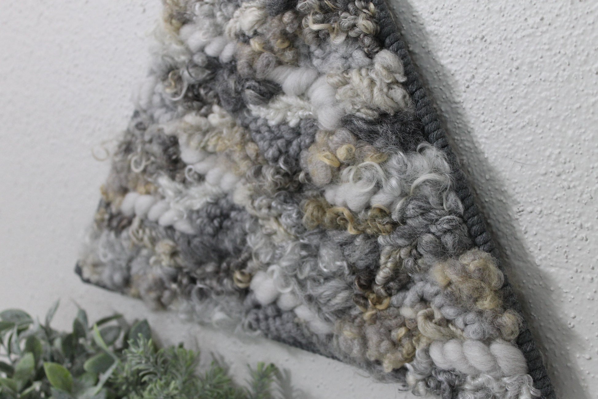 Gray triangle woven wall tapestry | woven wall hanging | wall art | weaving | woven tapestry | wall decor | wall tapestry | home decor