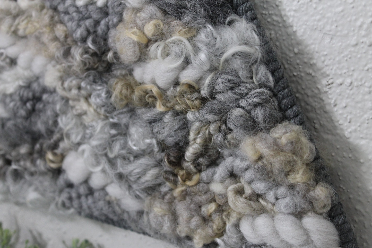 Gray triangle woven wall tapestry | woven wall hanging | wall art | weaving | woven tapestry | wall decor | wall tapestry | home decor