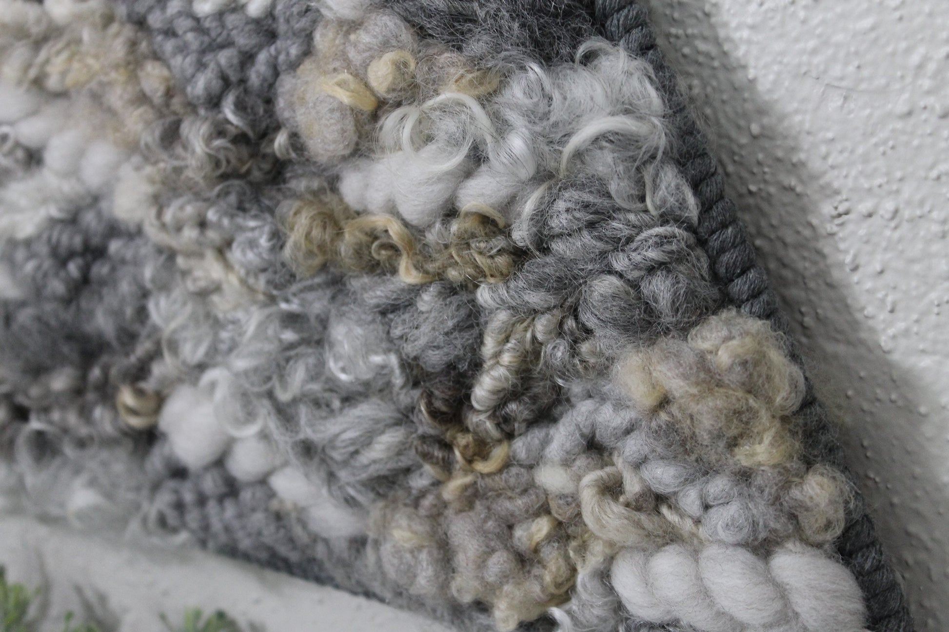 Gray triangle woven wall tapestry | woven wall hanging | wall art | weaving | woven tapestry | wall decor | wall tapestry | home decor