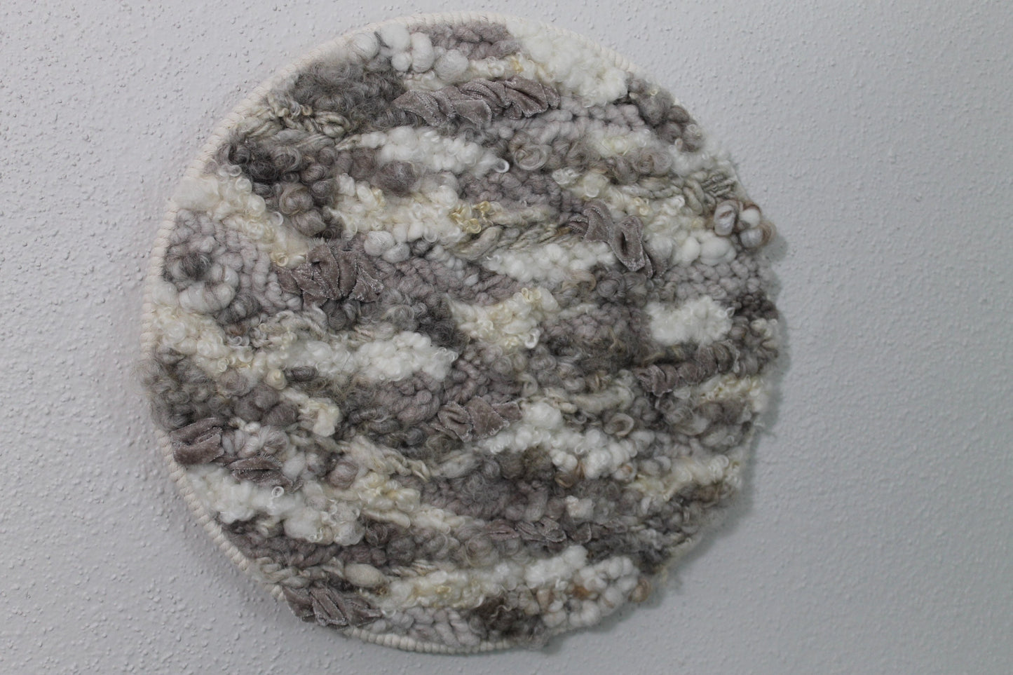 Neutral circle woven wall tapestry | large neutral wall hanging | wall art | weaving | woven tapestry | wall decor | home decor