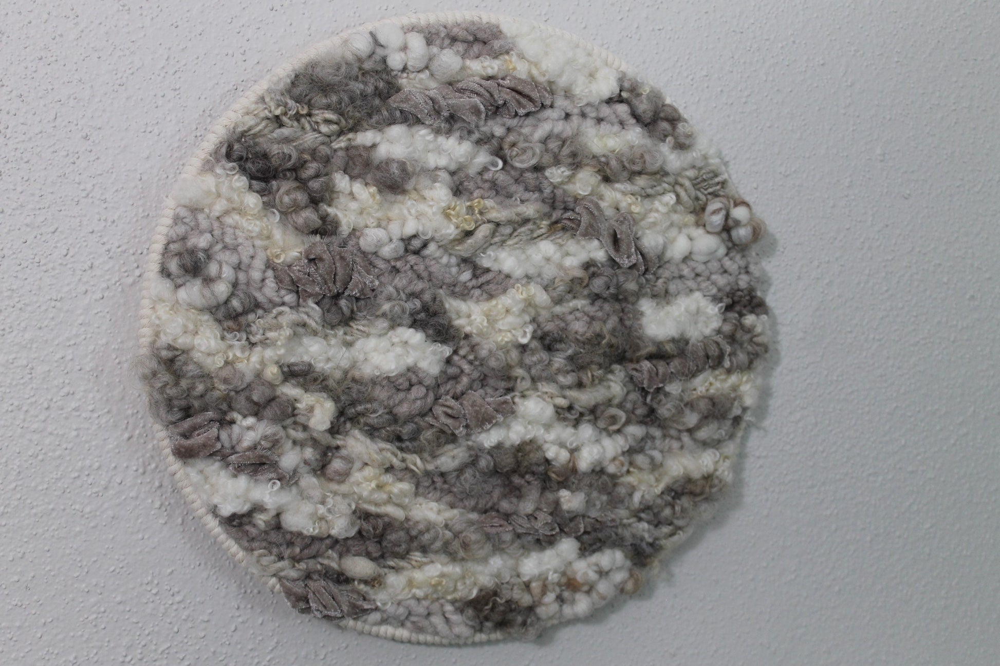 Neutral circle woven wall tapestry | large neutral wall hanging | wall art | weaving | woven tapestry | wall decor | home decor