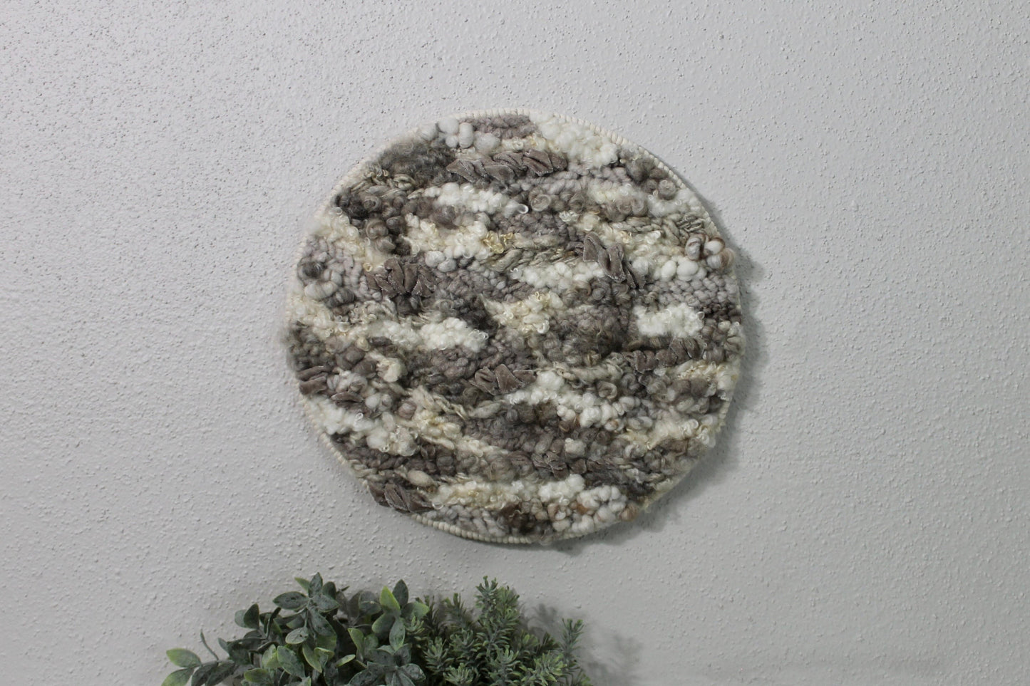 Neutral circle woven wall tapestry | large neutral wall hanging | wall art | weaving | woven tapestry | wall decor | home decor