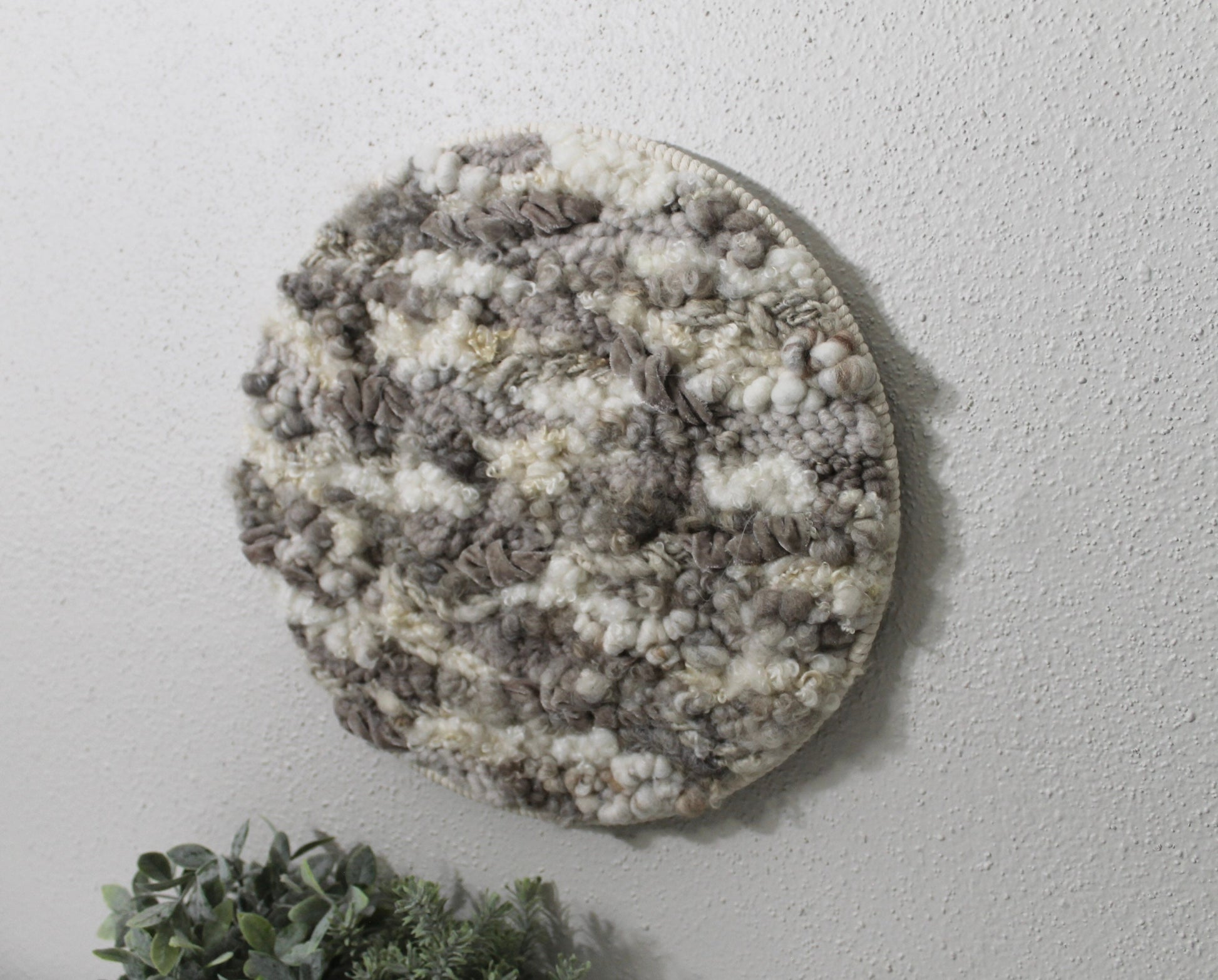 Neutral circle woven wall tapestry | large neutral wall hanging | wall art | weaving | woven tapestry | wall decor | home decor