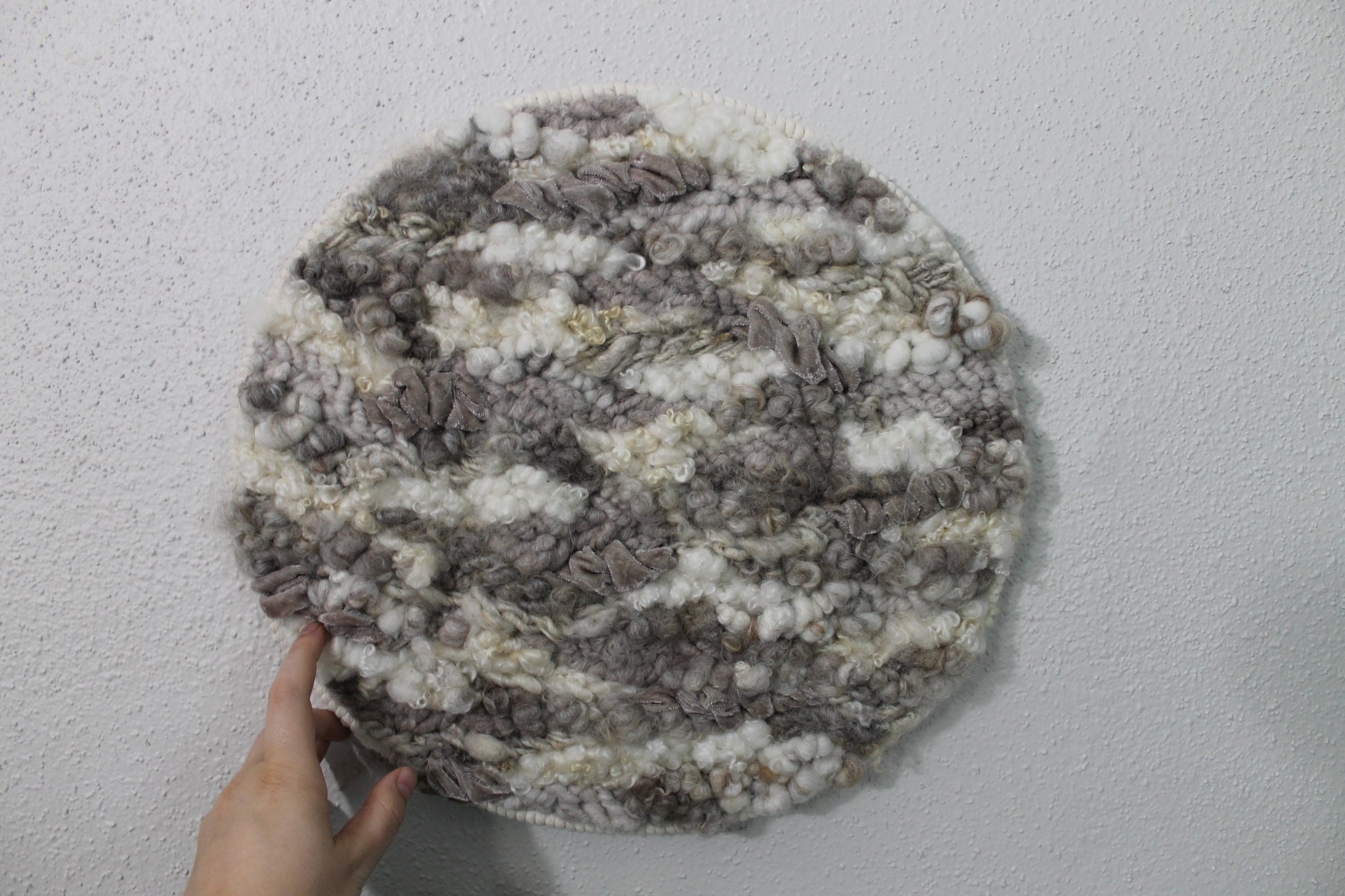 Neutral circle woven wall tapestry | large neutral wall hanging | wall art | weaving | woven tapestry | wall decor | home decor