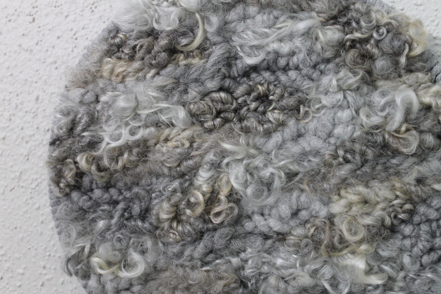 Neutral gray circle woven wall tapestry | small neutral wall hanging | wall art | weaving | woven tapestry | wall decor | home decor