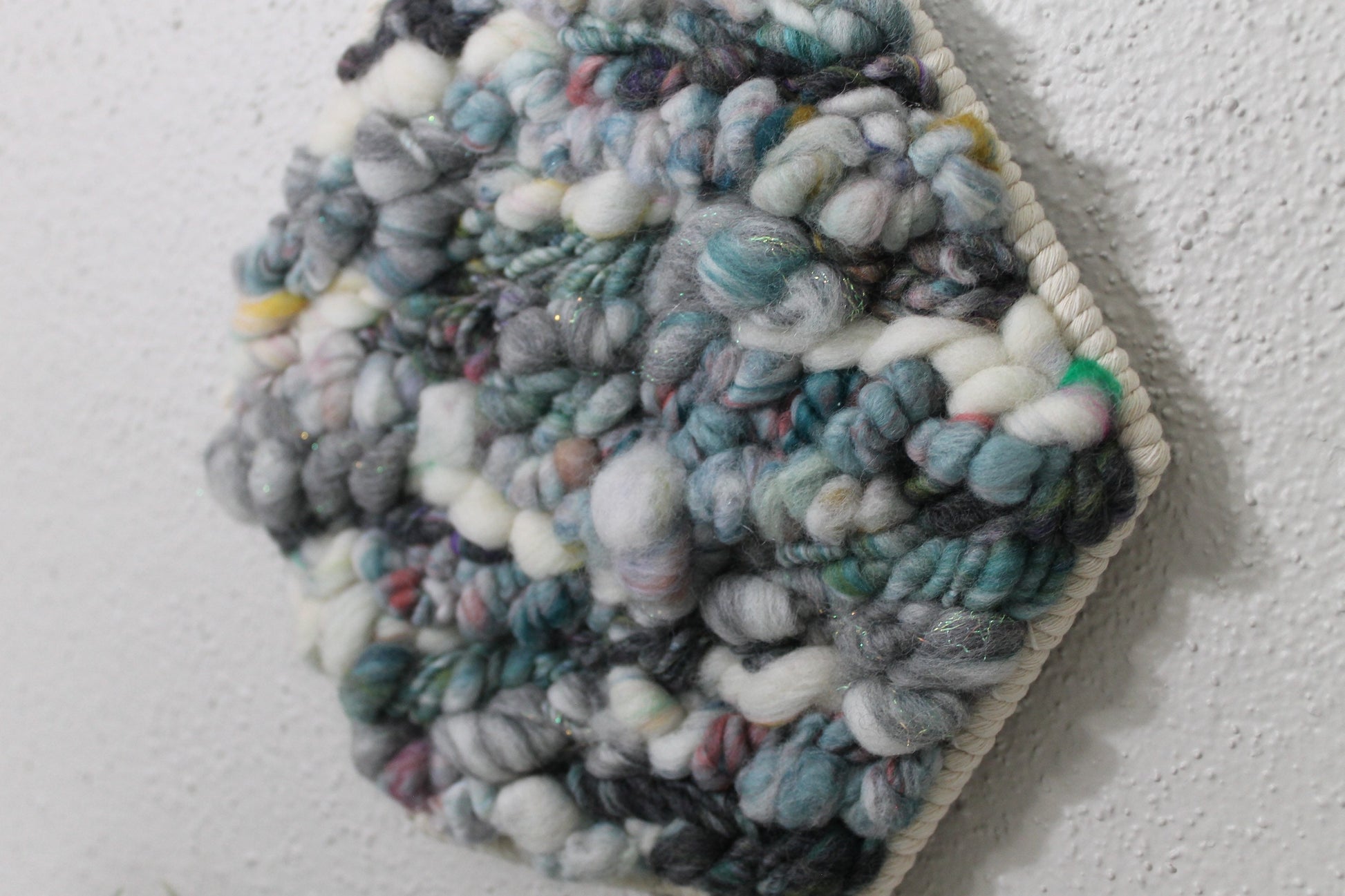 Blue small hexagon woven wall tapestry | small wall hanging | abstract | wall art | weaving | woven tapestry | wall decor | home decor