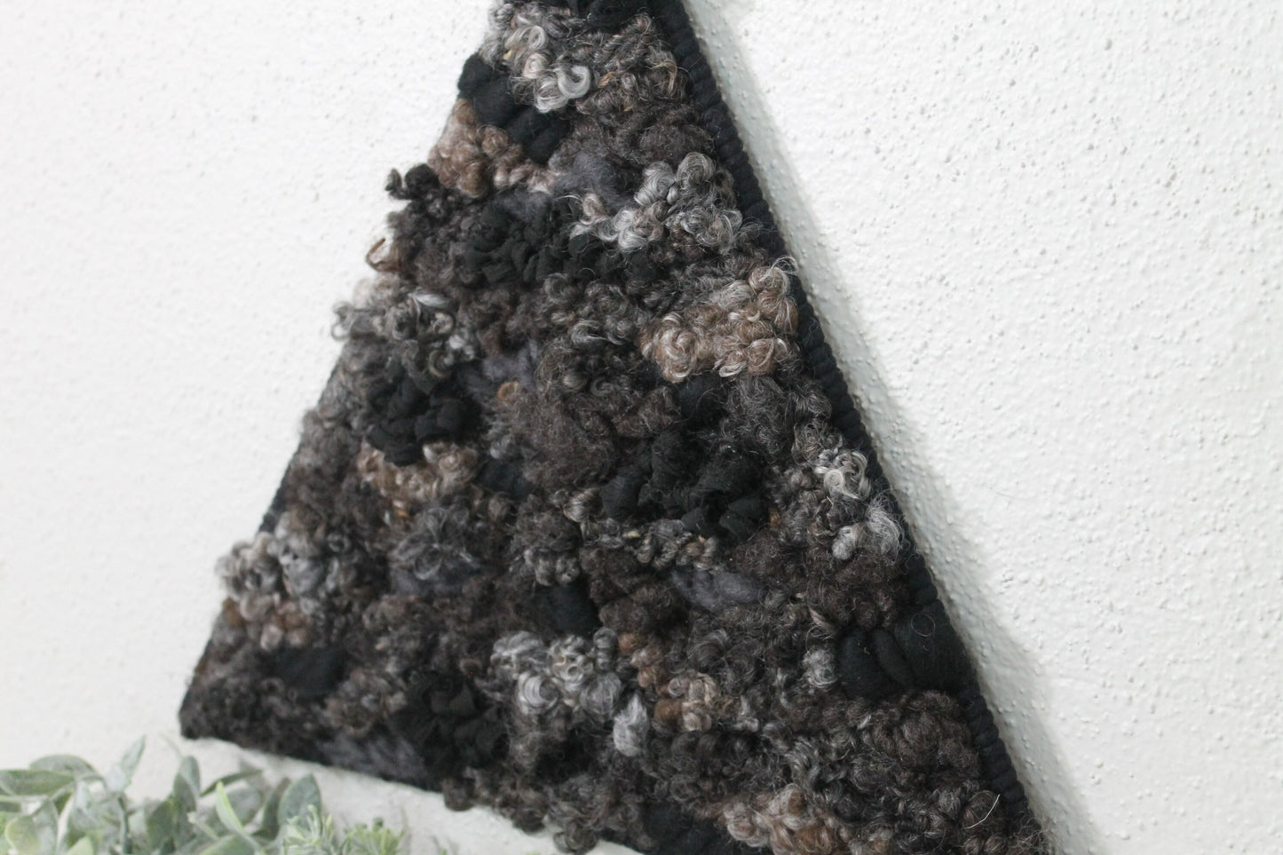 Black triangle woven wall tapestry | woven wall hanging | wall art | weaving | woven tapestry | wall decor | wall tapestry | home decor