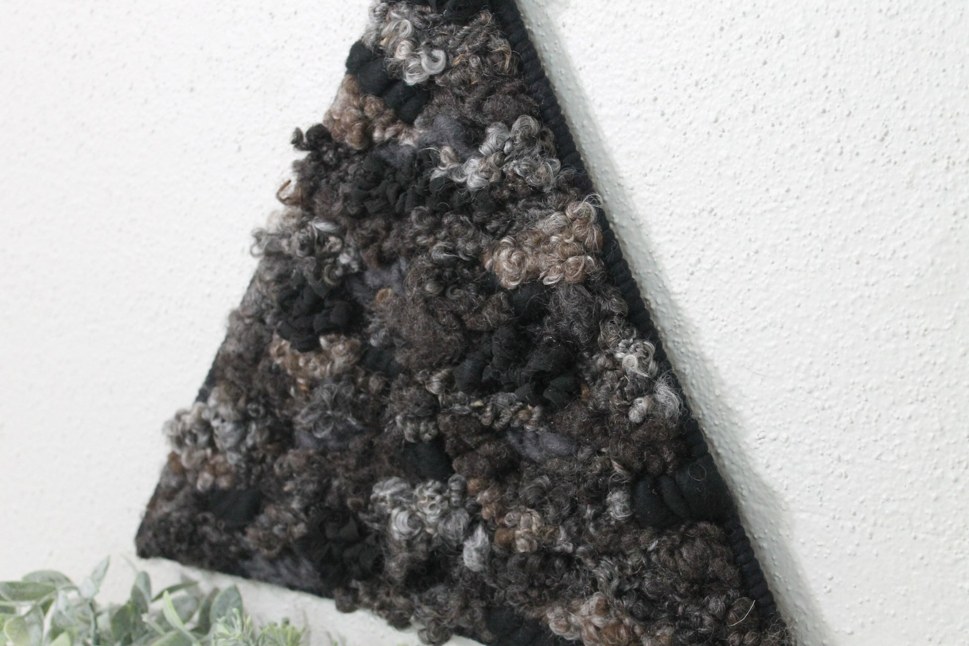 Black triangle woven wall tapestry | woven wall hanging | wall art | weaving | woven tapestry | wall decor | wall tapestry | home decor