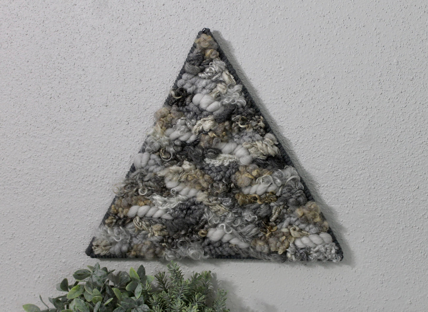 Gray triangle woven wall tapestry | woven wall hanging | wall art | weaving | woven tapestry | wall decor | wall tapestry | home decor