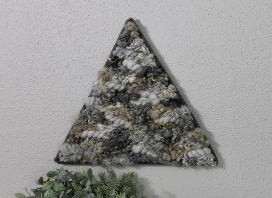 Gray triangle woven wall tapestry | woven wall hanging | wall art | weaving | woven tapestry | wall decor | wall tapestry | home decor