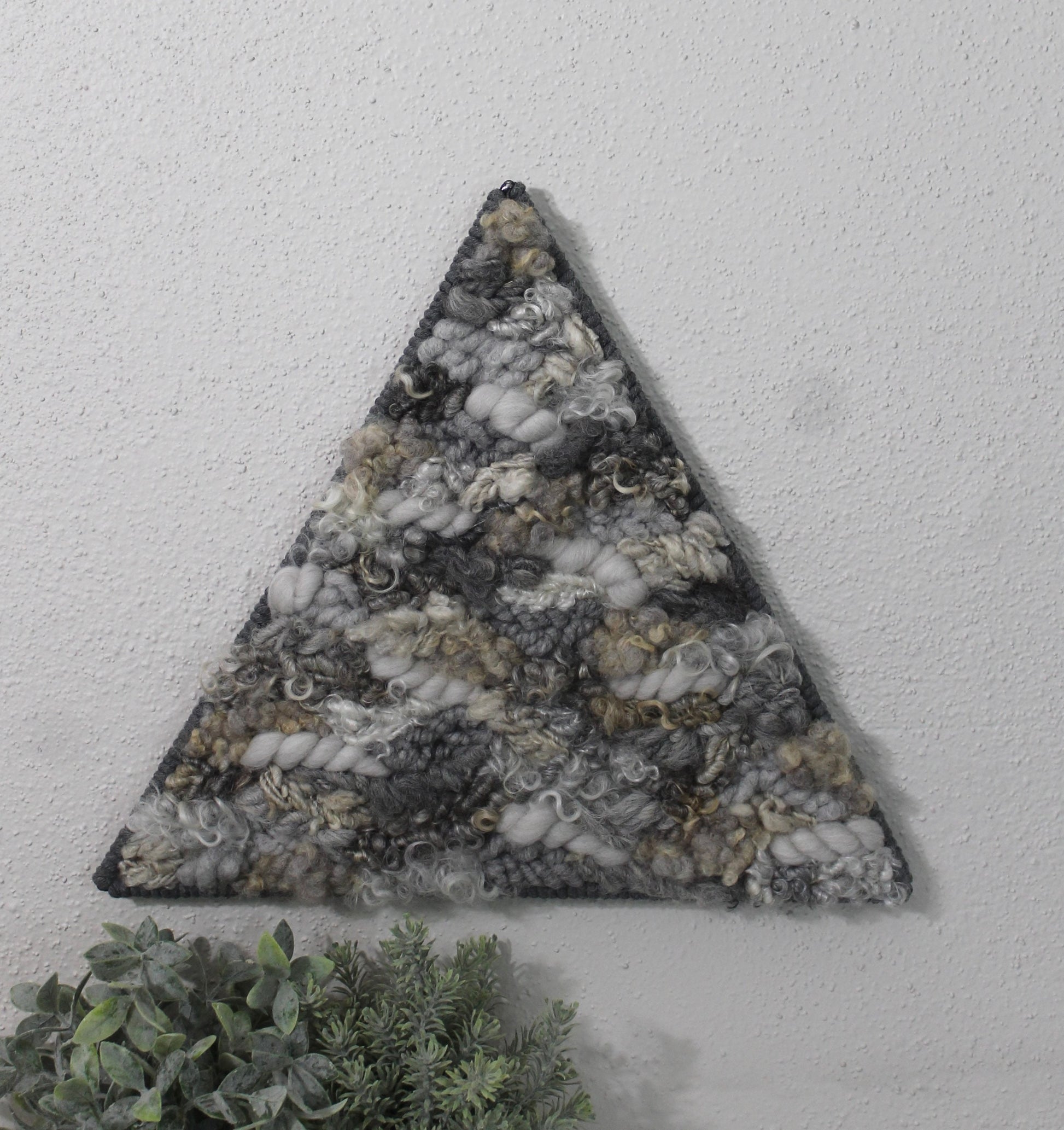 Gray triangle woven wall tapestry | woven wall hanging | wall art | weaving | woven tapestry | wall decor | wall tapestry | home decor