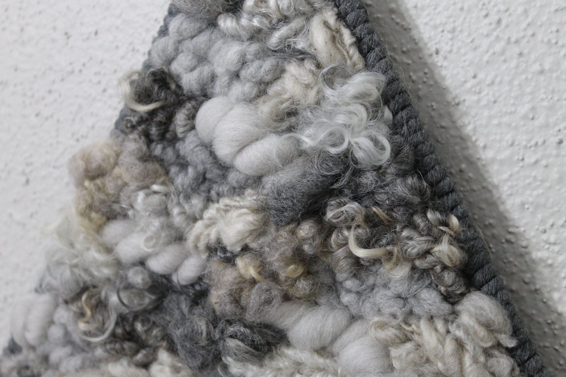 Gray triangle woven wall tapestry | woven wall hanging | wall art | weaving | woven tapestry | wall decor | wall tapestry | home decor