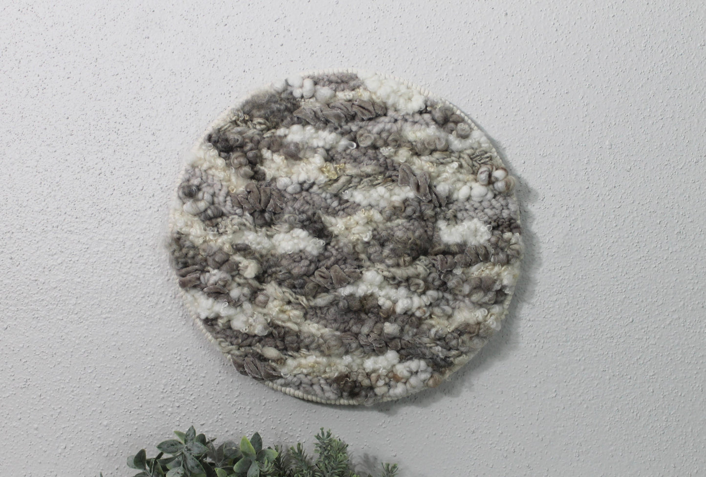 Neutral circle woven wall tapestry | large neutral wall hanging | wall art | weaving | woven tapestry | wall decor | home decor