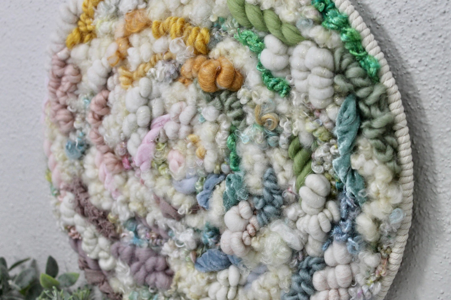 Rainbow circle woven wall tapestry | large colorful wall hanging | wall art | weaving | woven tapestry | wall decor | home decor