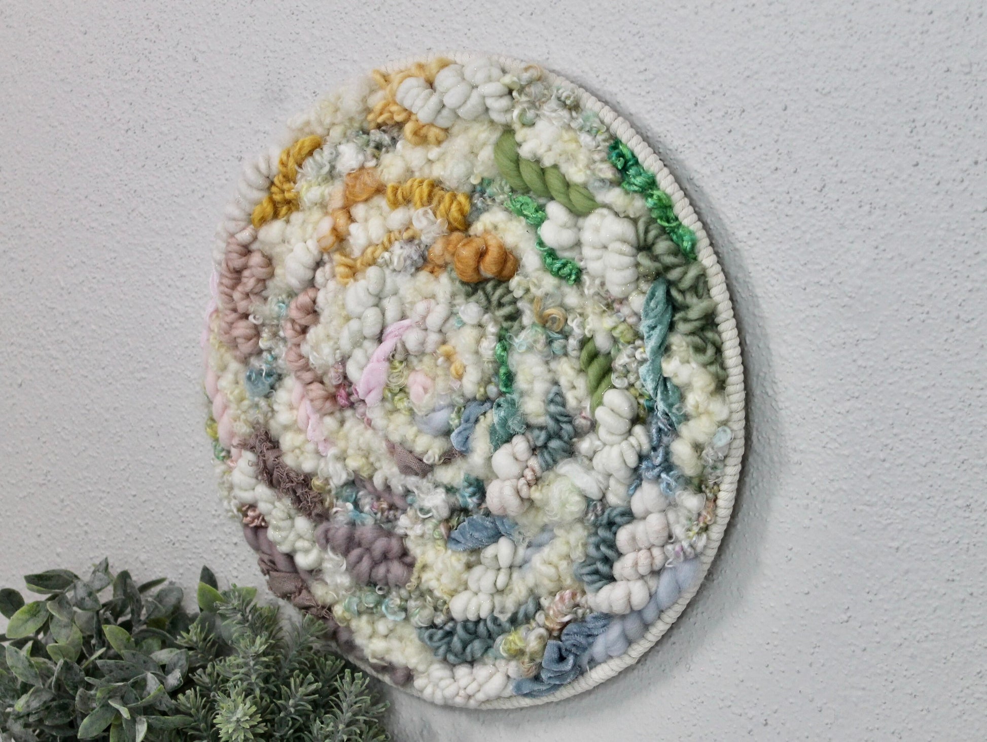 Rainbow circle woven wall tapestry | large colorful wall hanging | wall art | weaving | woven tapestry | wall decor | home decor