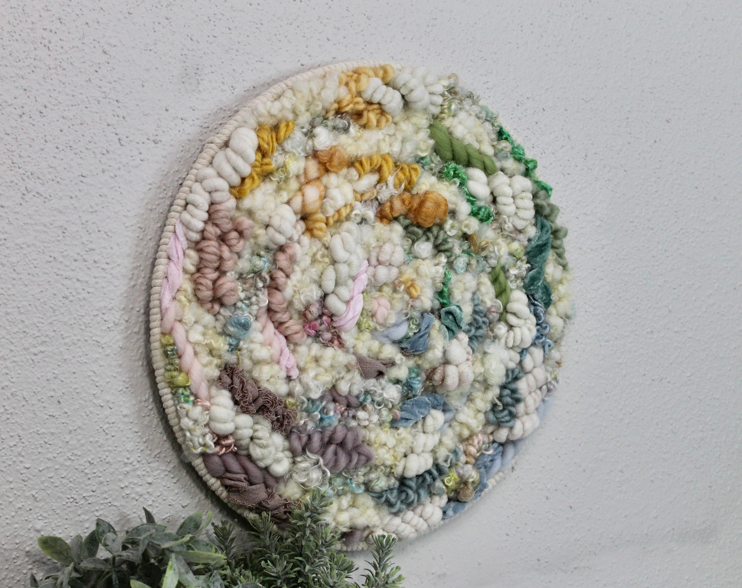 Rainbow circle woven wall tapestry | large colorful wall hanging | wall art | weaving | woven tapestry | wall decor | home decor