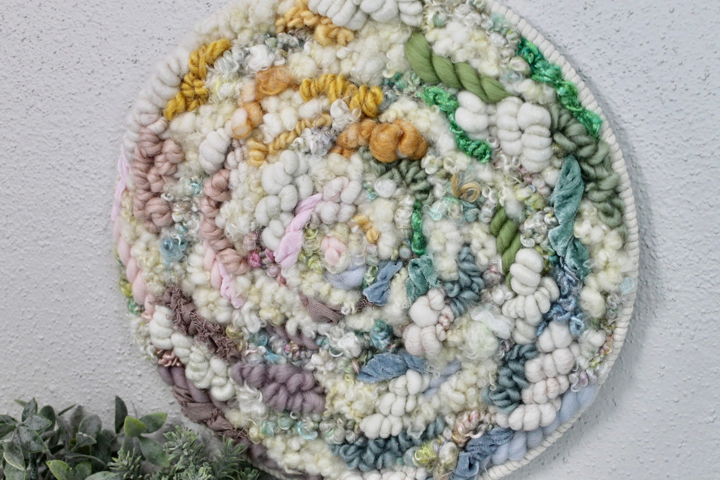 Rainbow circle woven wall tapestry | large colorful wall hanging | wall art | weaving | woven tapestry | wall decor | home decor