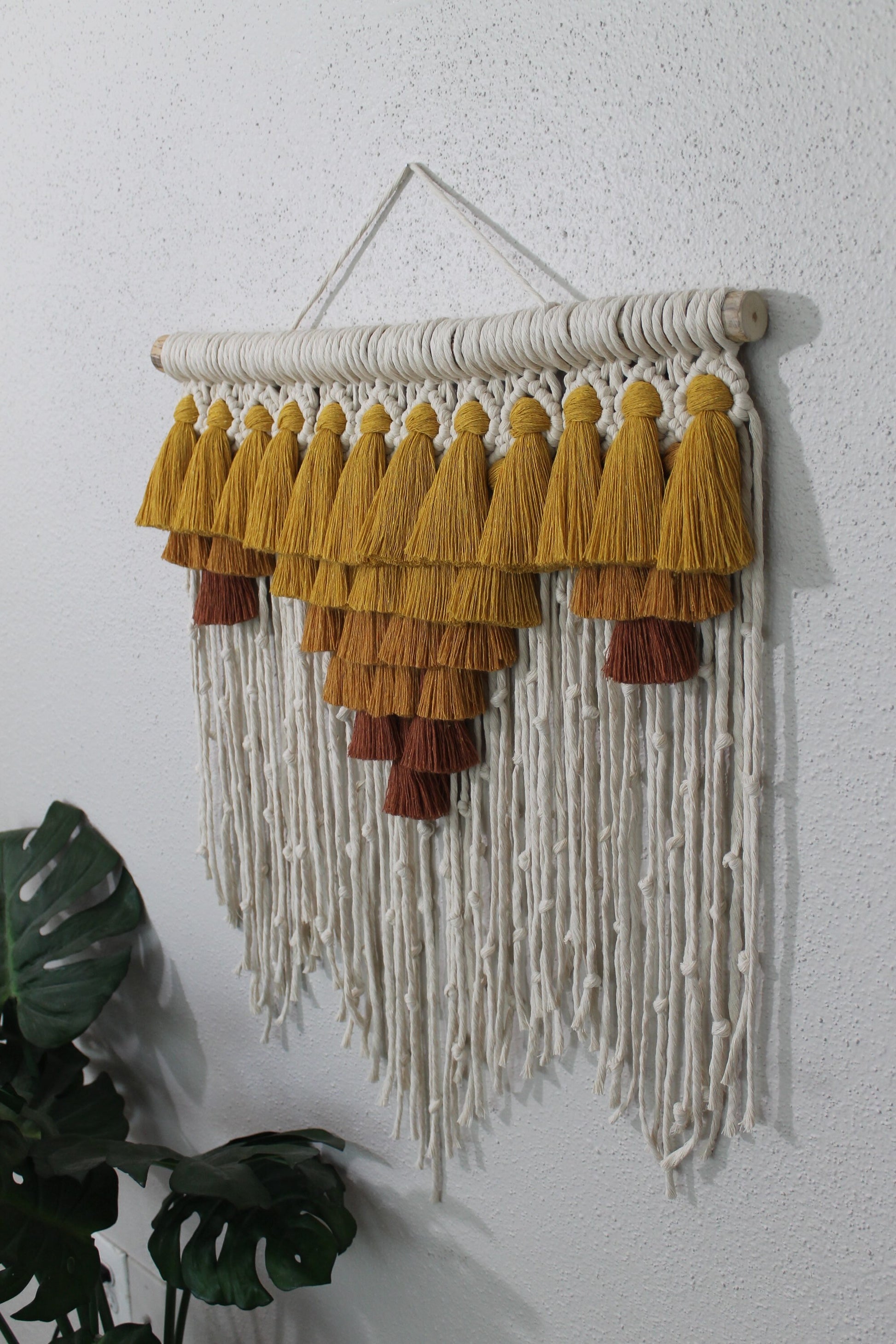 Large mustard rust macrame wall hanging | wall art | boho | wall decor | wall tapestry | home decor