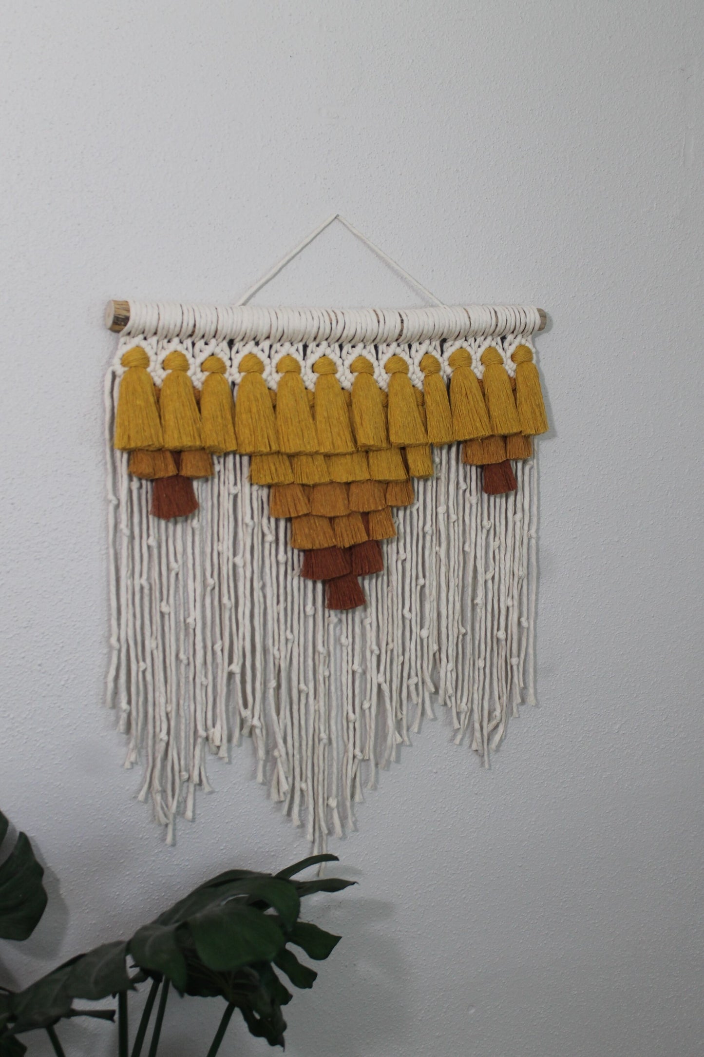 Large mustard rust macrame wall hanging | wall art | boho | wall decor | wall tapestry | home decor