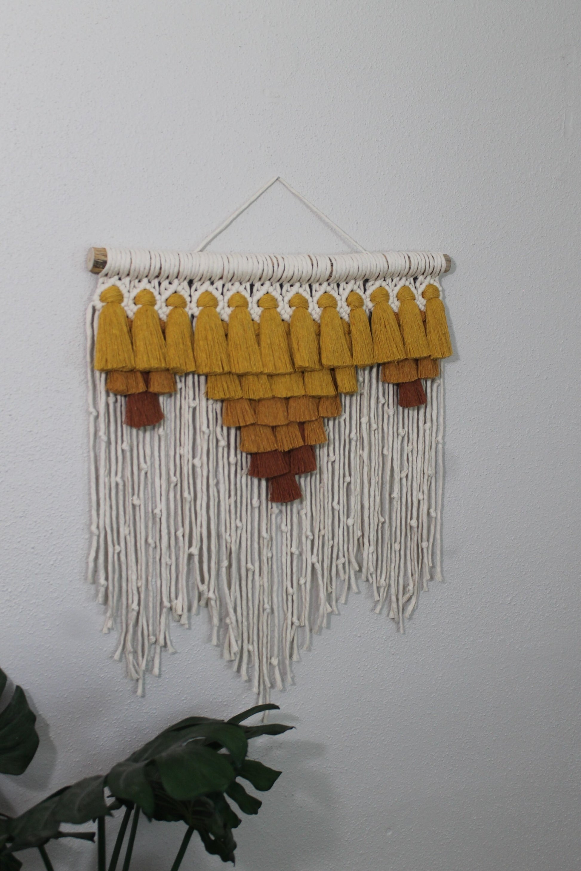 Large mustard rust macrame wall hanging | wall art | boho | wall decor | wall tapestry | home decor