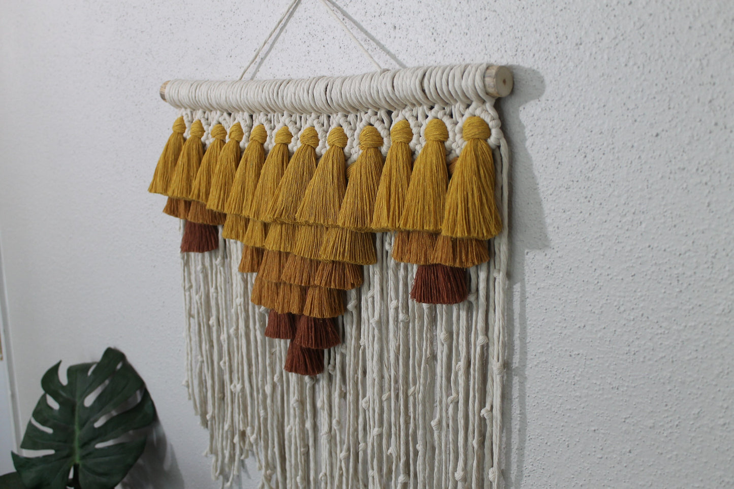 Large mustard rust macrame wall hanging | wall art | boho | wall decor | wall tapestry | home decor