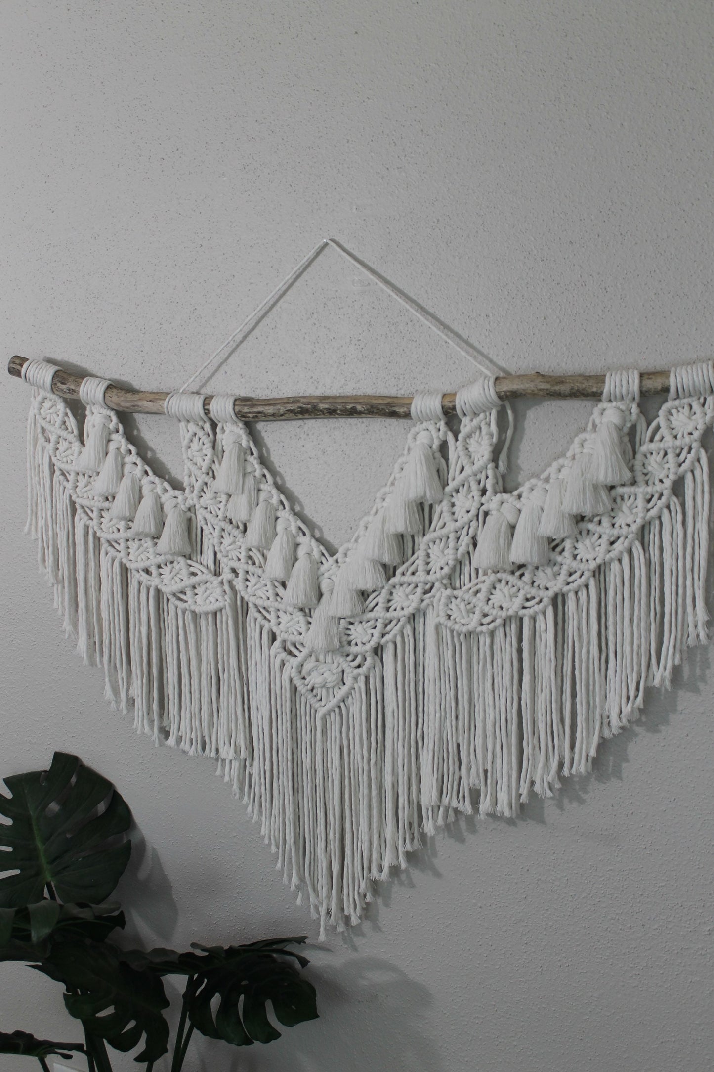 Large snow white macrame wall hanging | wall art | boho | wall decor | wall tapestry | home decor