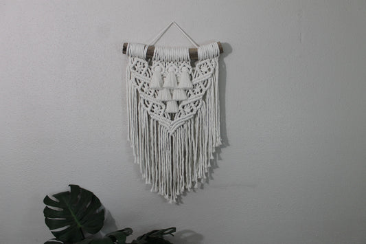 Large snow white macrame wall hanging | wall art | boho | wall decor | wall tapestry | home decor