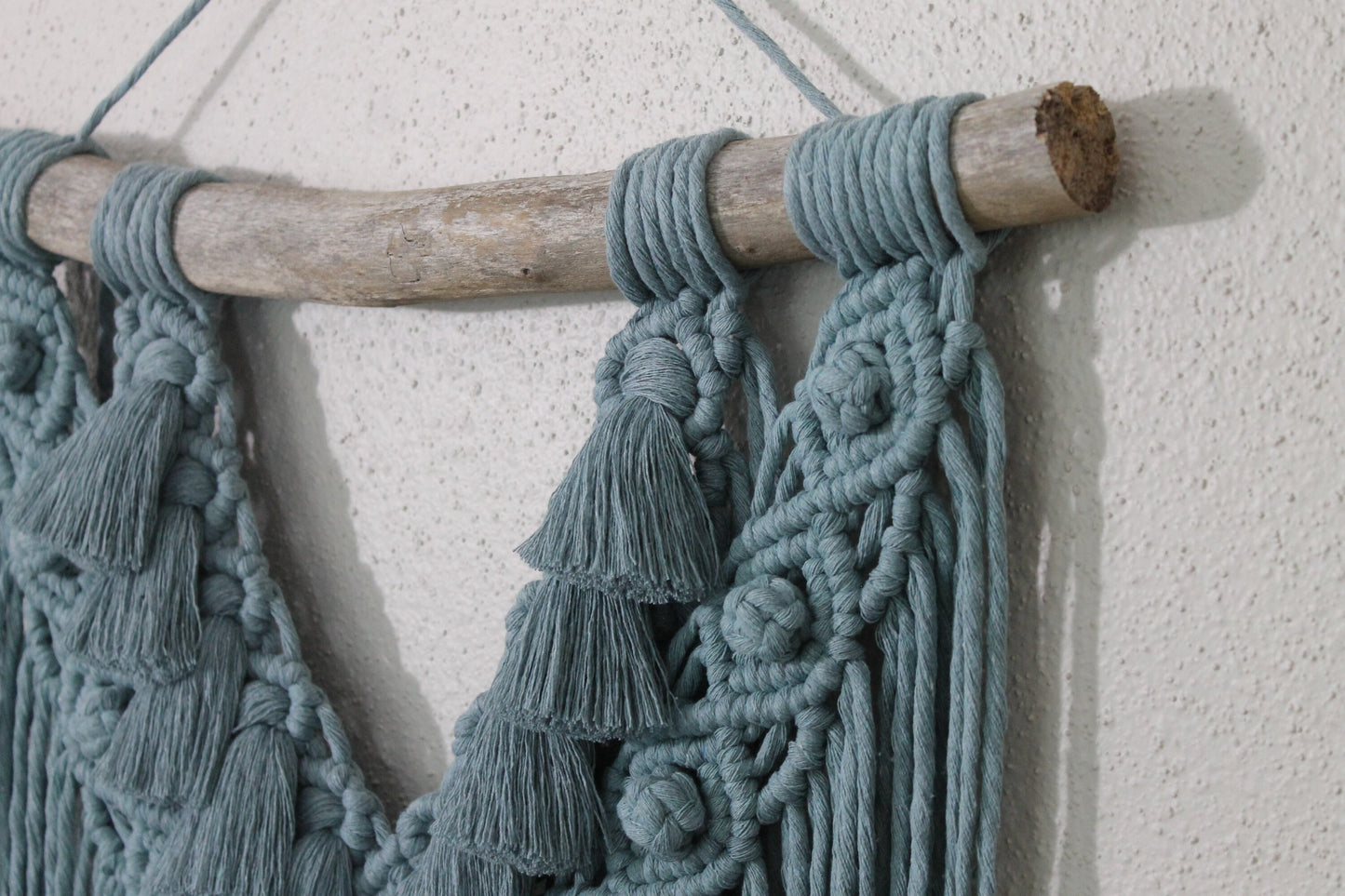 Large blue macrame wall hanging | wall art | boho | wall decor | wall tapestry | home decor