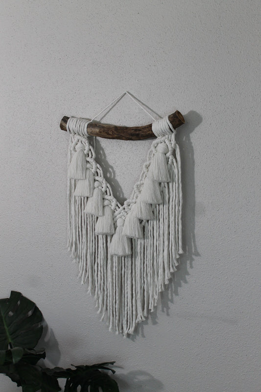 Snow white macrame wall hanging | wall art | boho | wall decor | wall tapestry | home decor