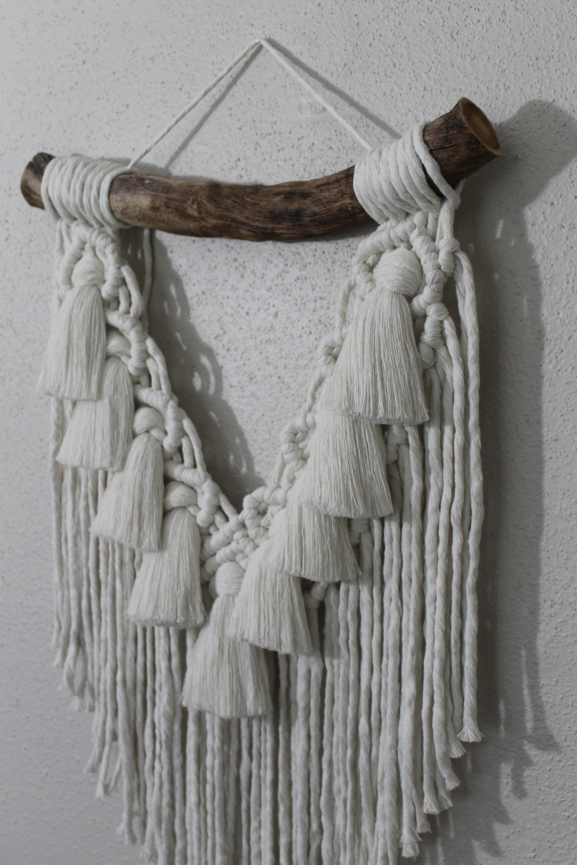 Snow white macrame wall hanging | wall art | boho | wall decor | wall tapestry | home decor