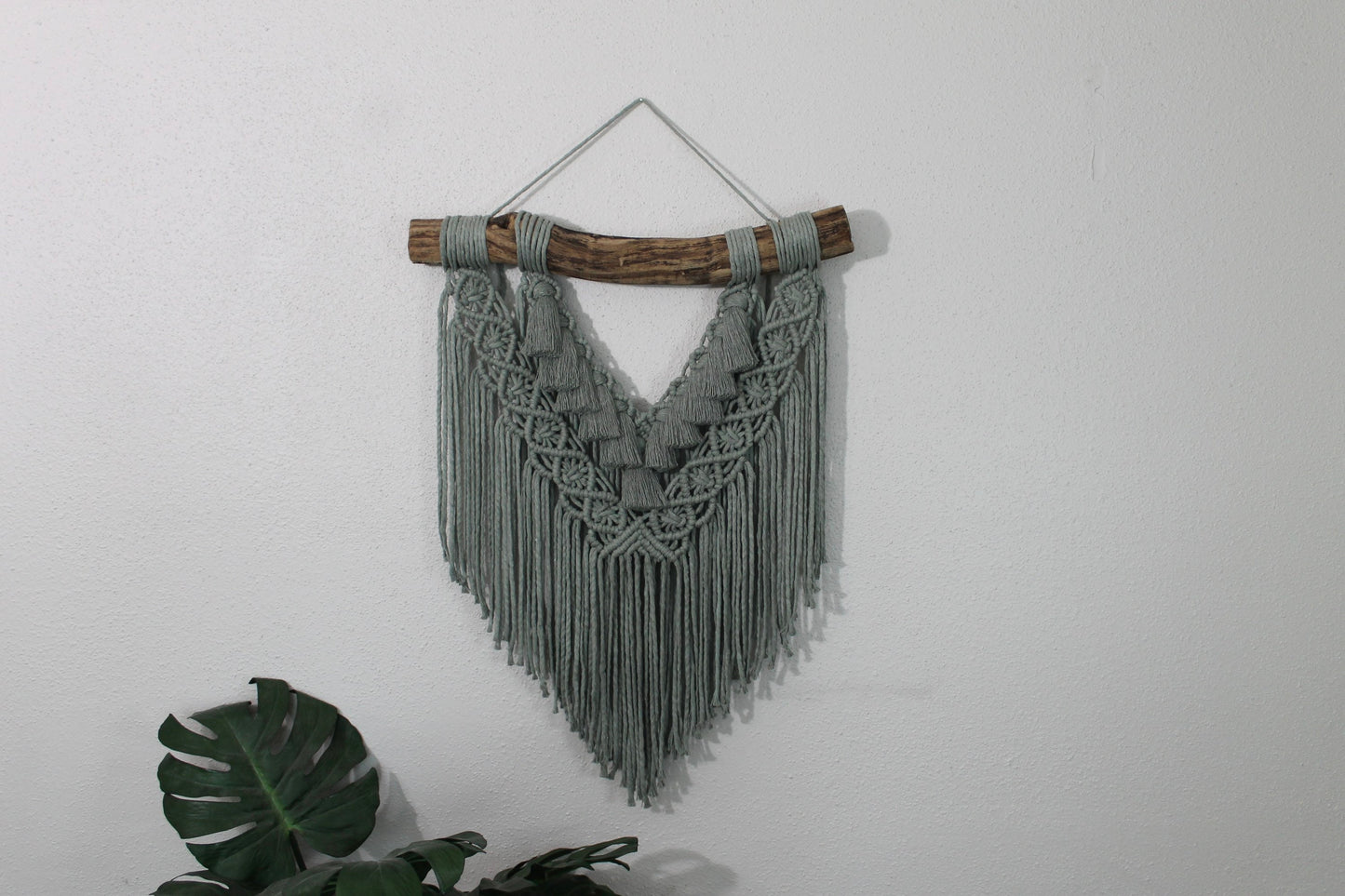Large green macrame wall hanging | wall art | boho | wall decor | wall tapestry | home decor