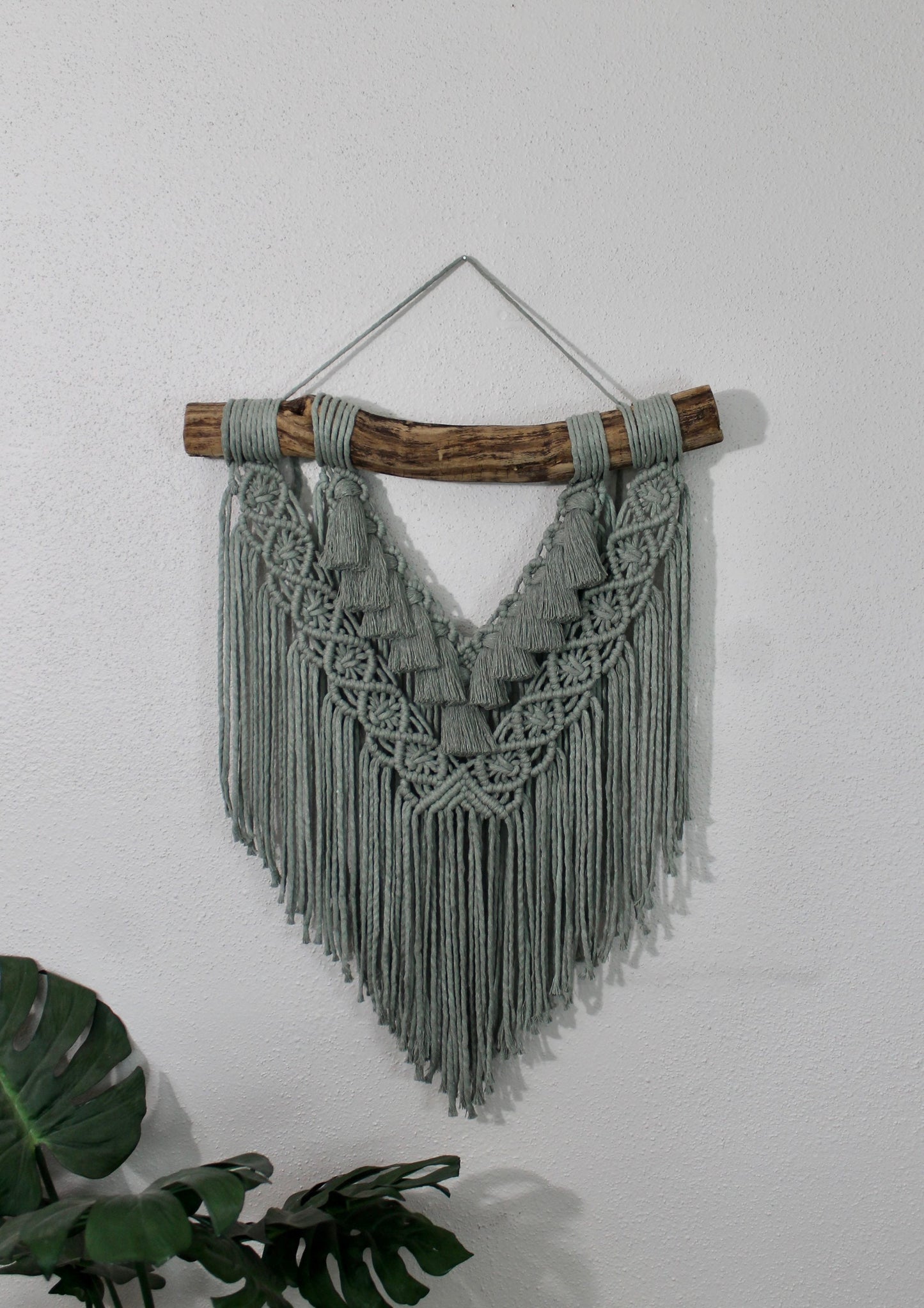 Large green macrame wall hanging | wall art | boho | wall decor | wall tapestry | home decor