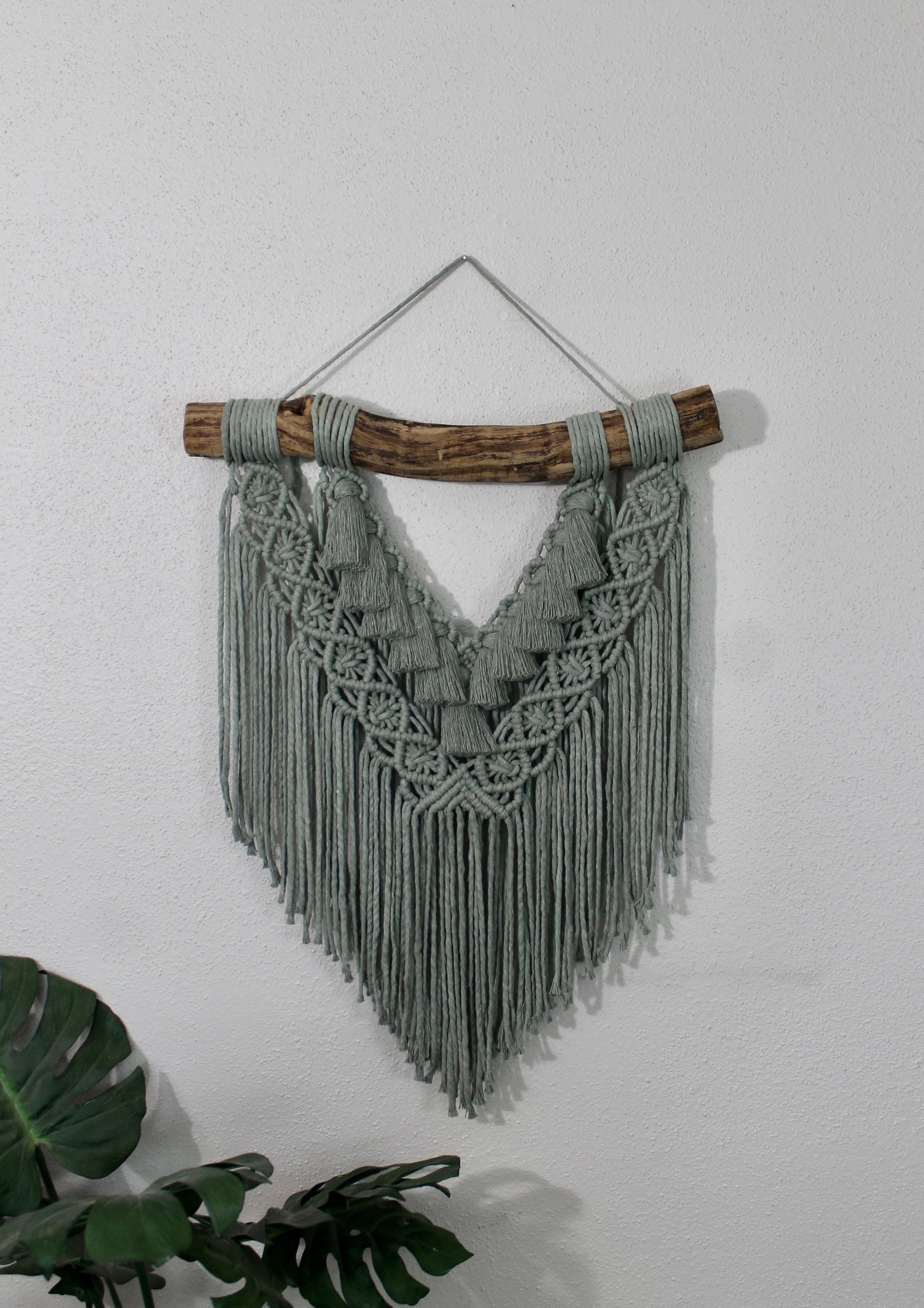 Large green macrame wall hanging | wall art | boho | wall decor | wall tapestry | home decor
