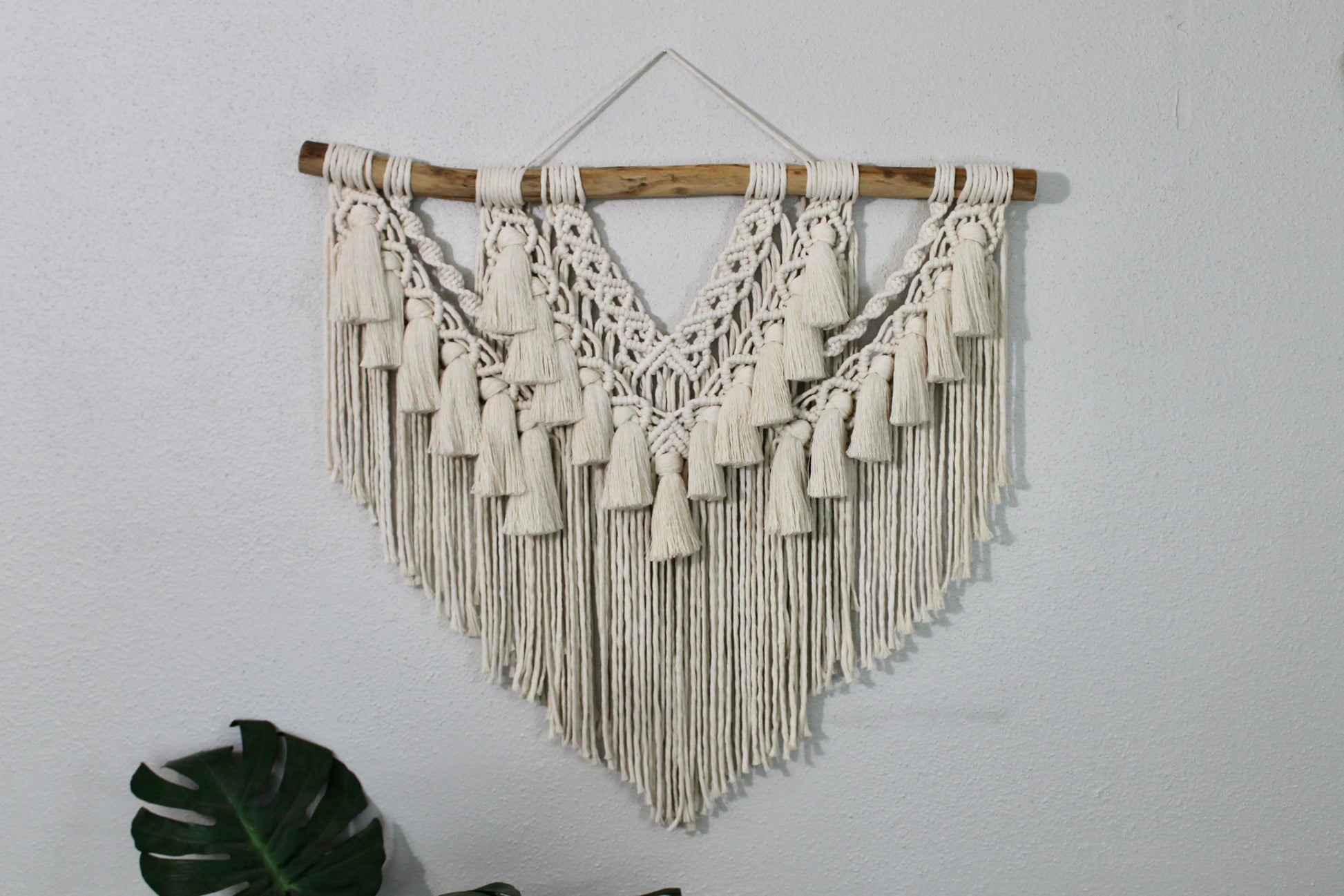 Large white macrame wall hanging | wall art | boho | wall decor | wall tapestry | home decor