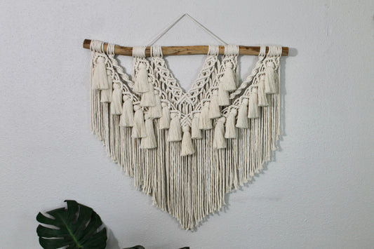 Large white macrame wall hanging | wall art | boho | wall decor | wall tapestry | home decor