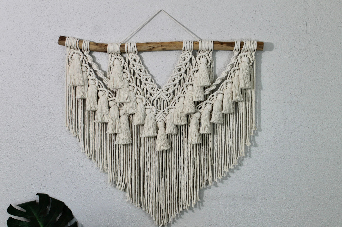 Large white macrame wall hanging | wall art | boho | wall decor | wall tapestry | home decor