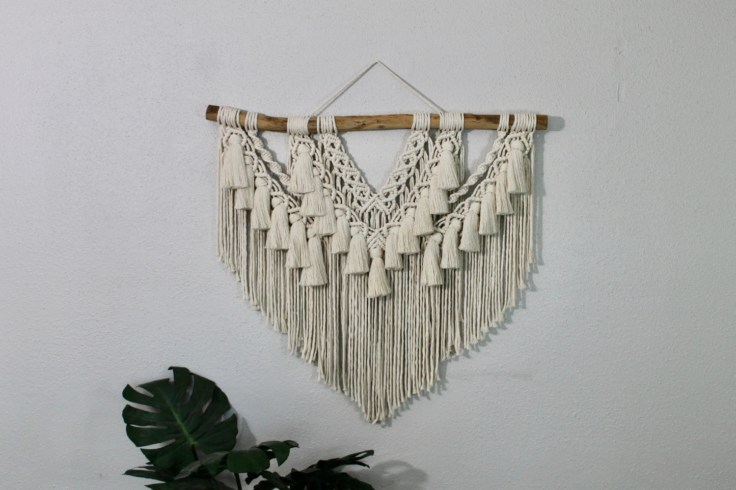 Large white macrame wall hanging | wall art | boho | wall decor | wall tapestry | home decor