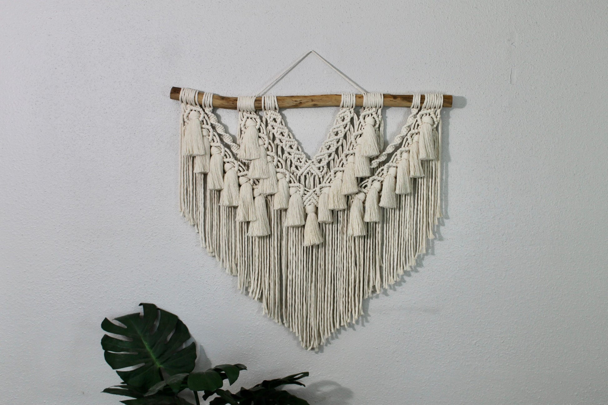 Large white macrame wall hanging | wall art | boho | wall decor | wall tapestry | home decor