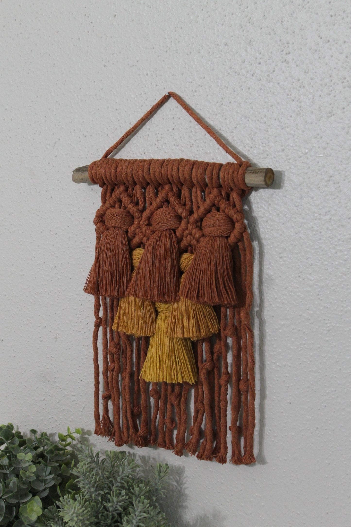 Small gradient tassel macrame wall hanging | wall art | boho | wall decor | wall tapestry | home decor