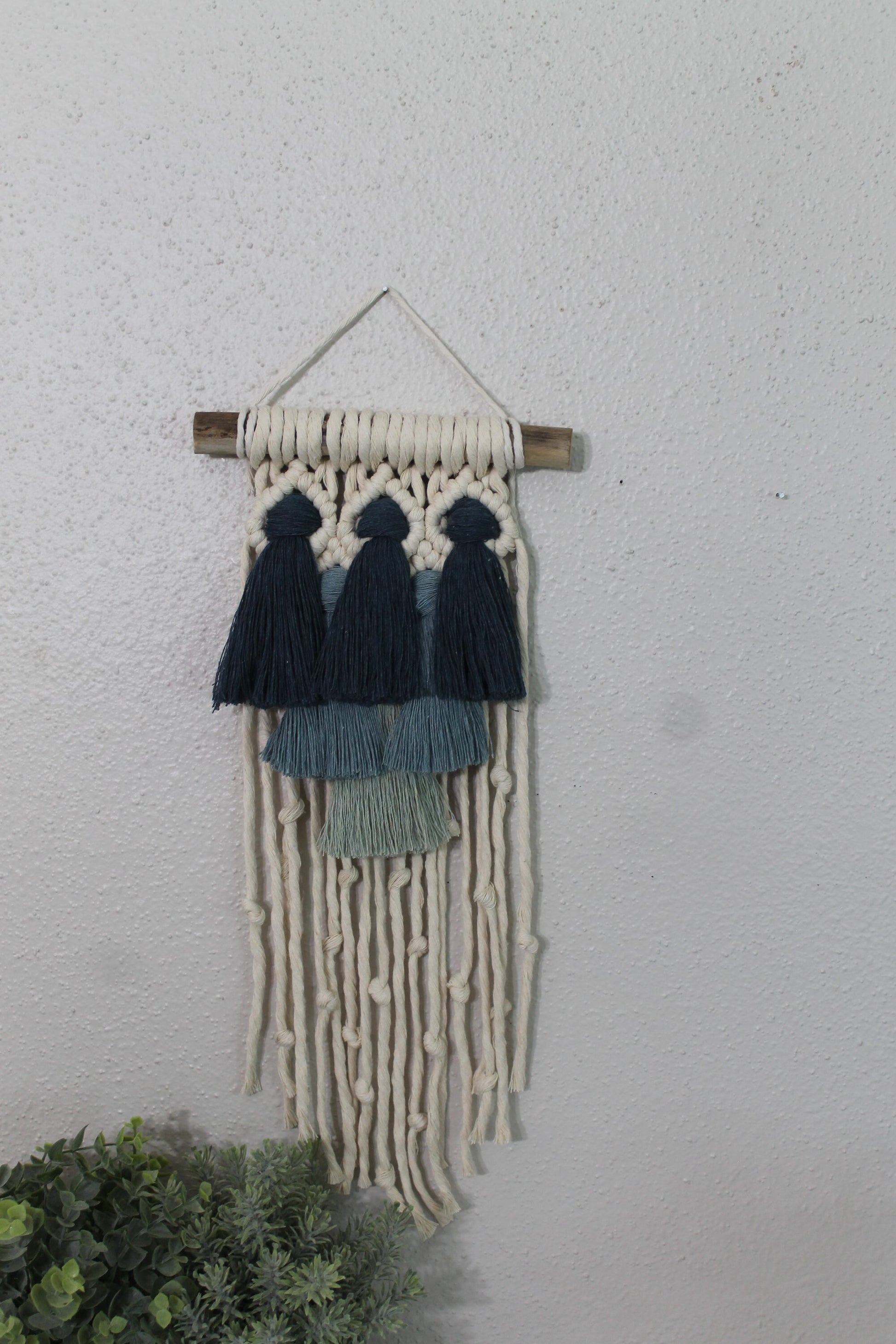 Small gradient tassel macrame wall hanging | wall art | boho | wall decor | wall tapestry | home decor