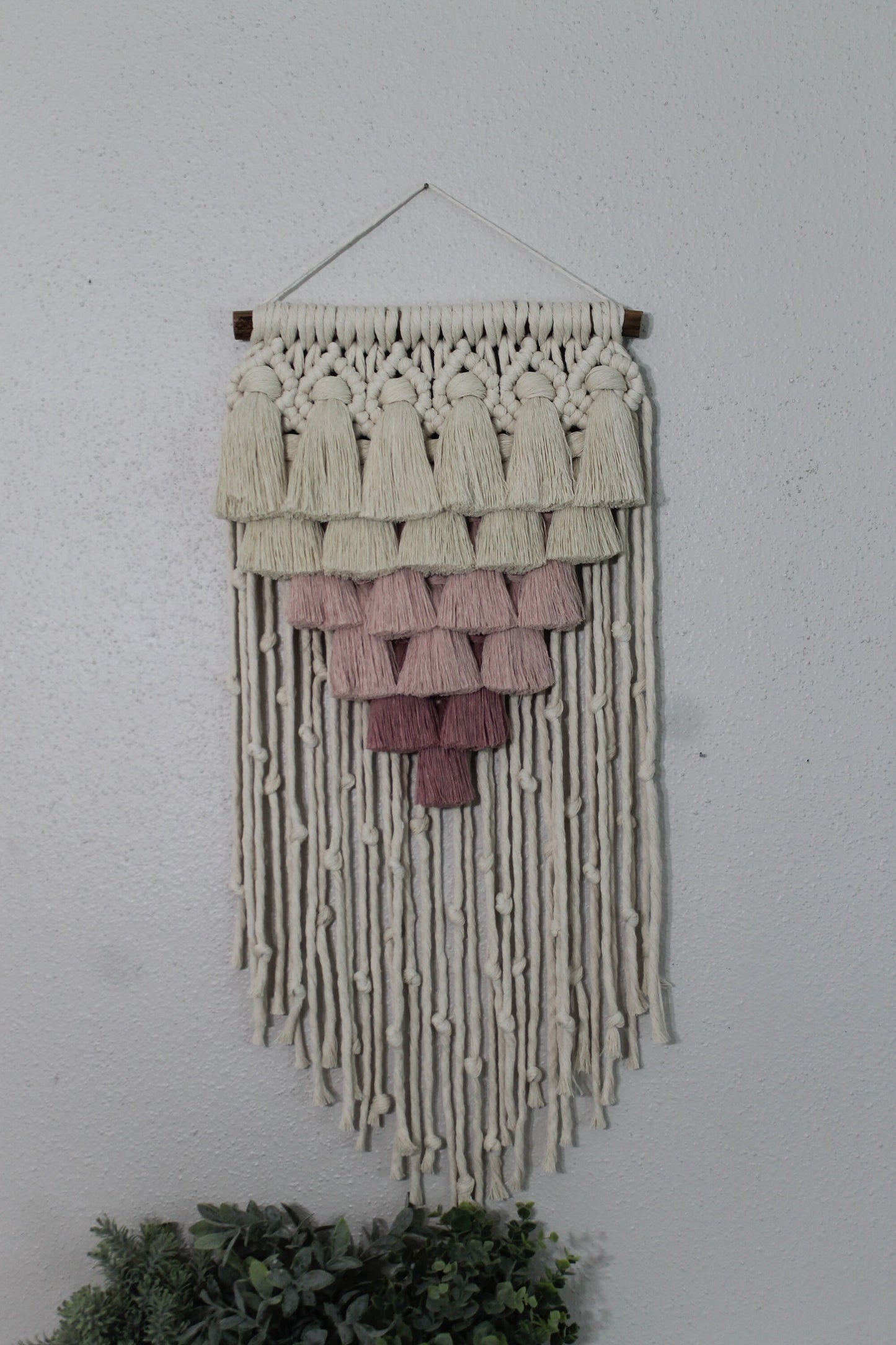 Small gradient tassel macrame wall hanging | wall art | boho | wall decor | wall tapestry | home decor
